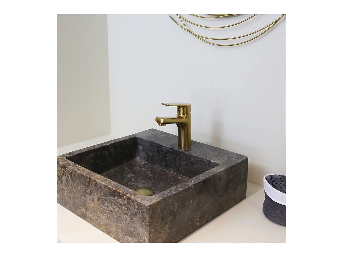 Full mitigeur lavabo bas or - Essebagno