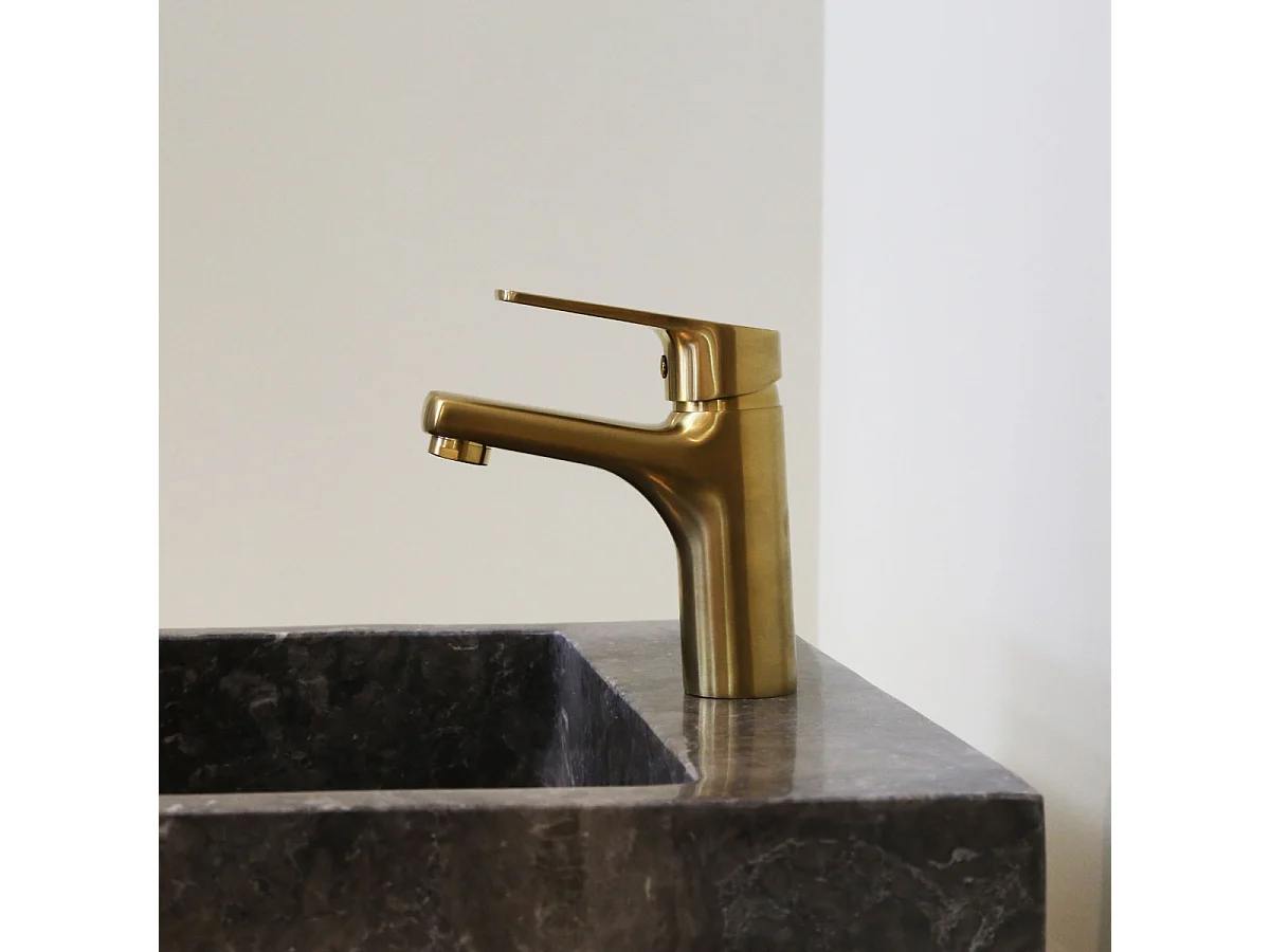 Full mitigeur lavabo bas or - Essebagno