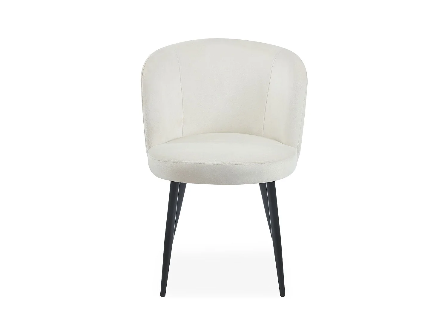 Lot de 2 chaises modernes matelassées Malawi Velours Crème