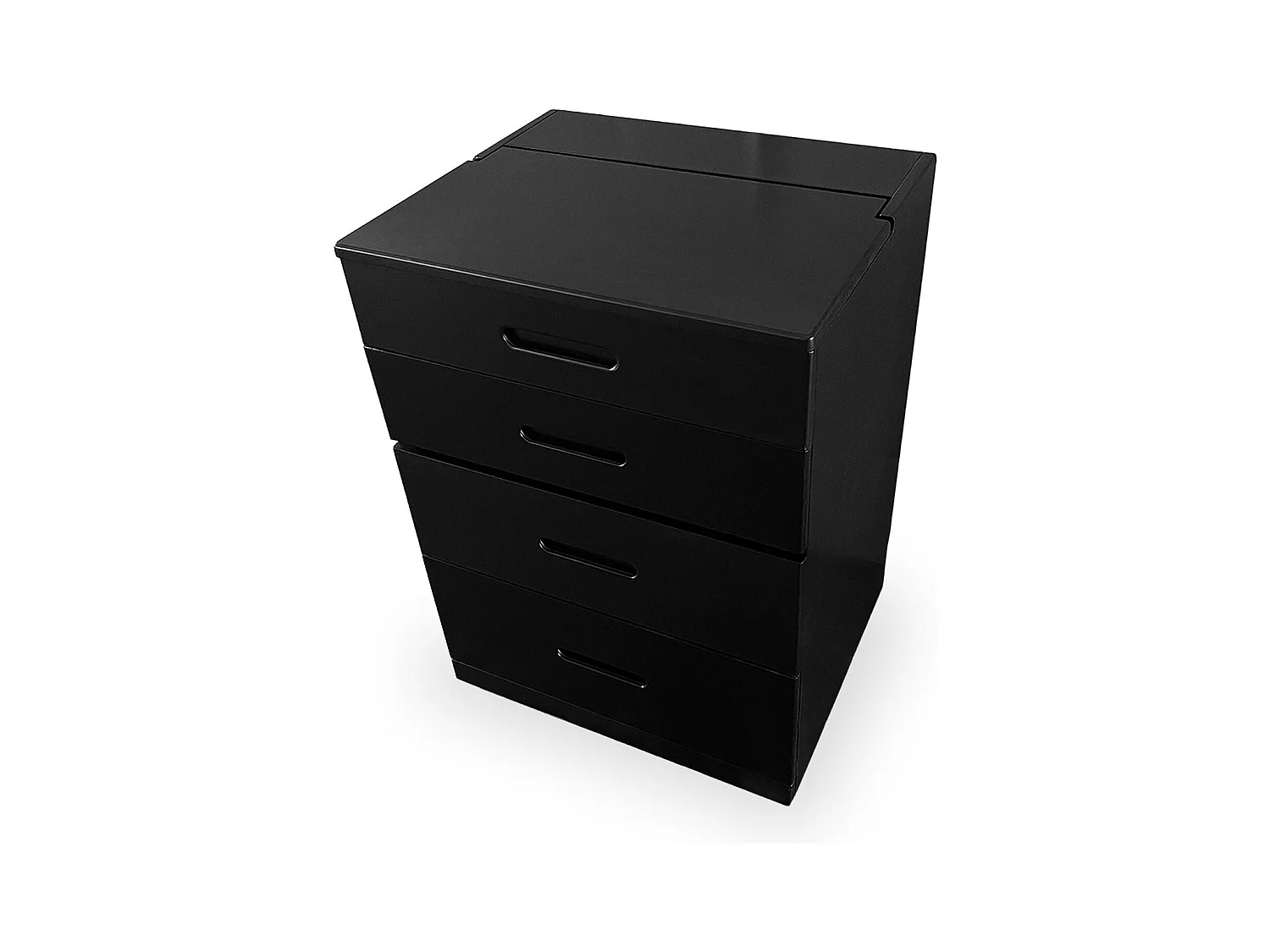 Coiffeuse compacte 60cm avec miroir LED, tiroir et pouf intégré Germina XL Noir