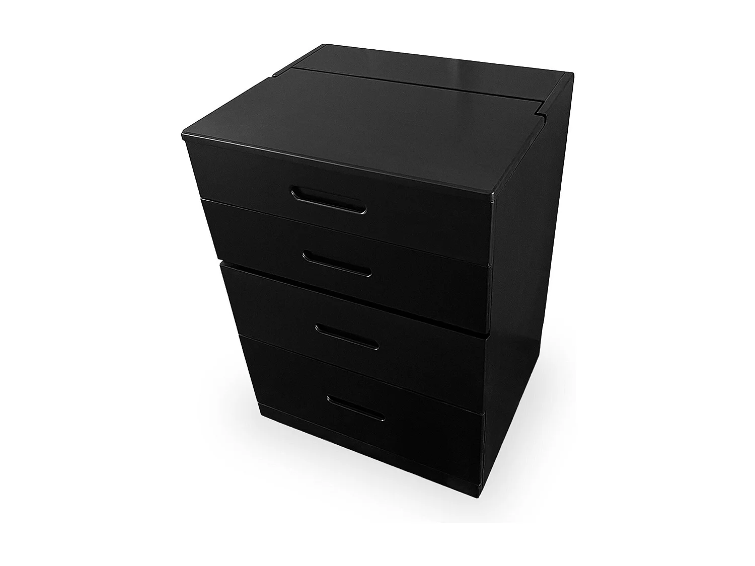 Coiffeuse compacte 60cm avec miroir LED, tiroir et pouf intégré Germina XL Noir
