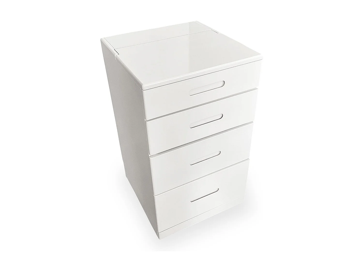 Coiffeuse compacte 48cm avec miroir LED, tiroir et pouf intégré Germina Blanc