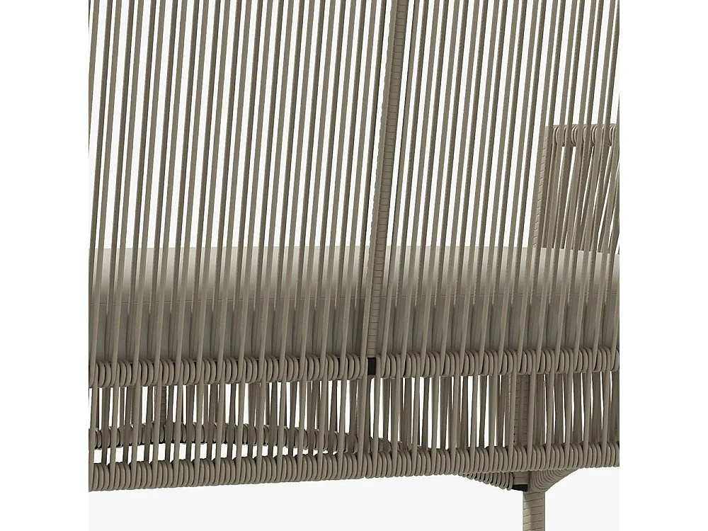 Ensemble salon de jardin 4 pièces canapé 2 places 2 fauteuils 1 table basse plateau verre trempé