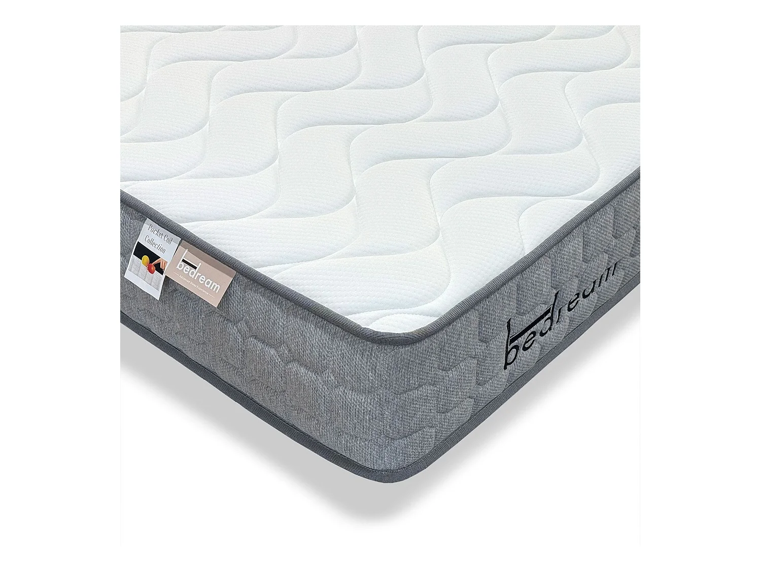 Matelas à ressorts ensachés 23cm Bedream accueil moelleux et soutien ferme 90x190cm