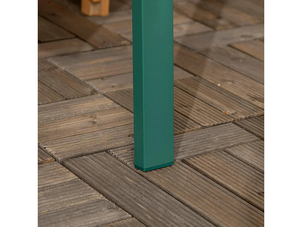 Banc de jardin banc extérieur jardin en acier avec dossier à motif floral pour 2 personnes vert foncé