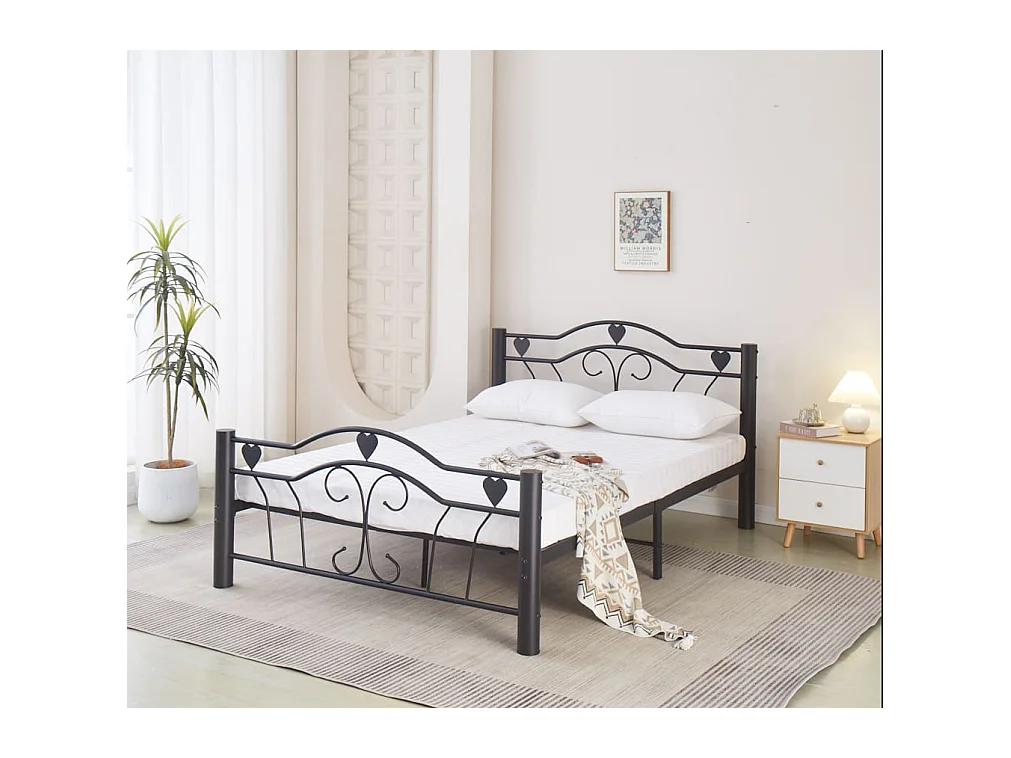 LIT METAL HERCULE NOIR 140X190cm