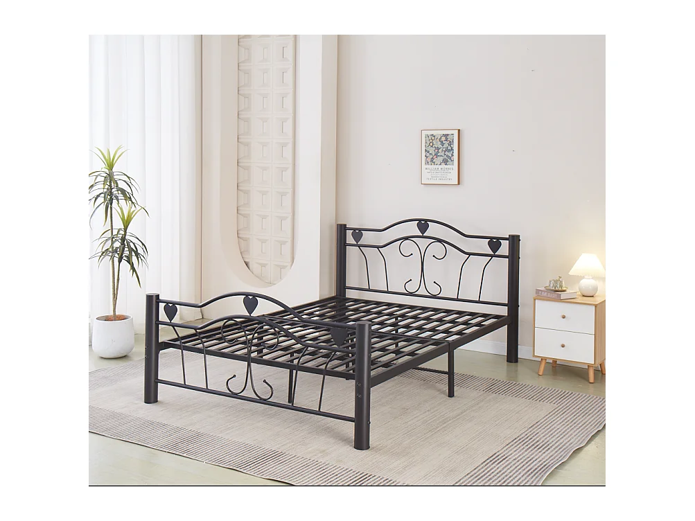 LIT METAL HERCULE NOIR 140X190cm