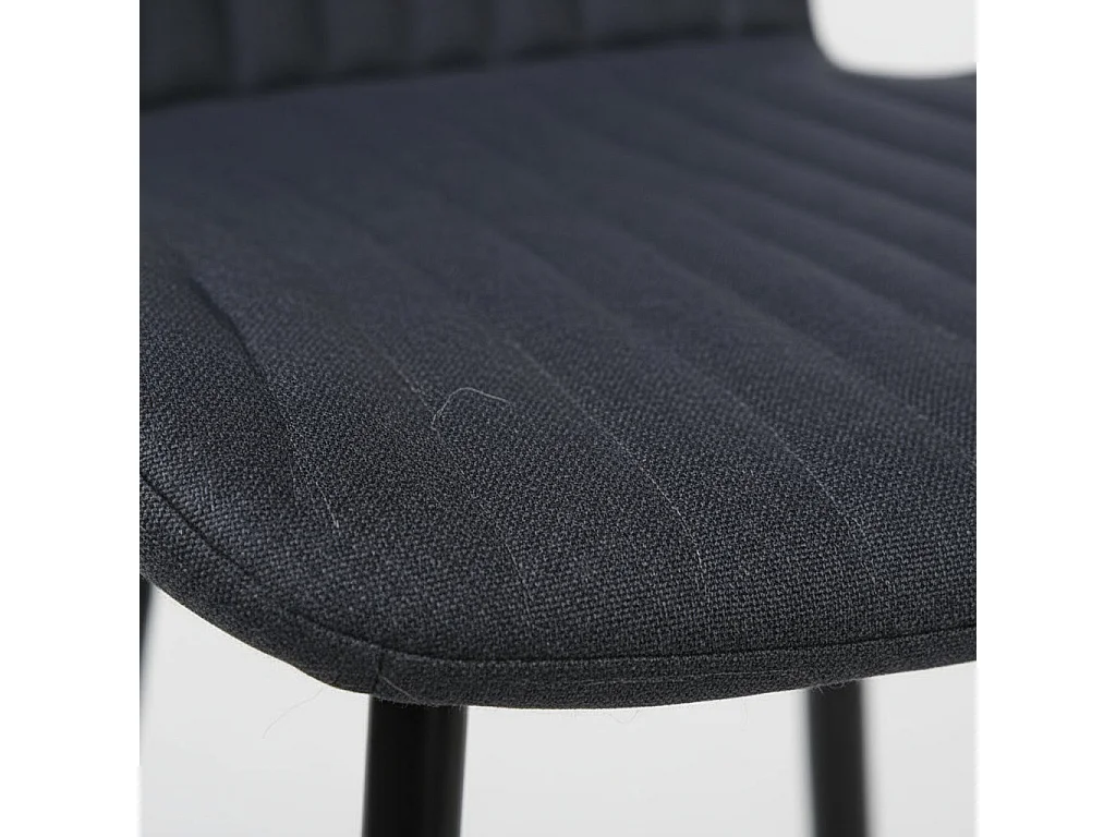 Lot de 4 Tabourets de bar PRADO en tissu Gris anthracite