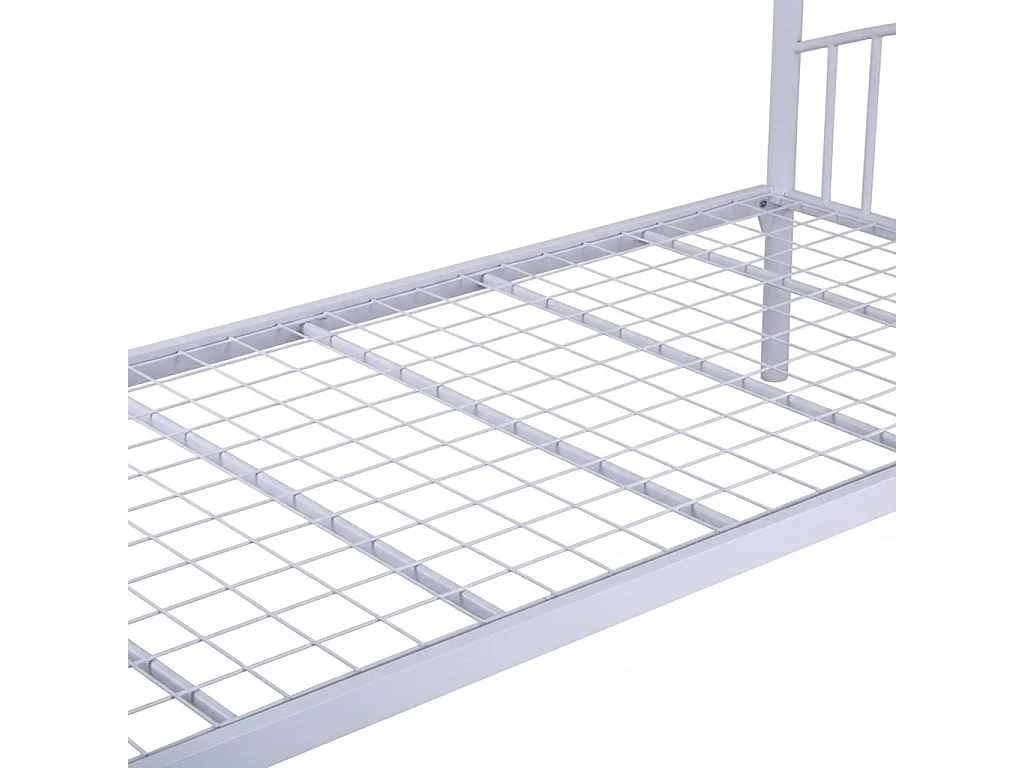 Lit superposé séparable métal blanc 2x90x190 cm ALICE