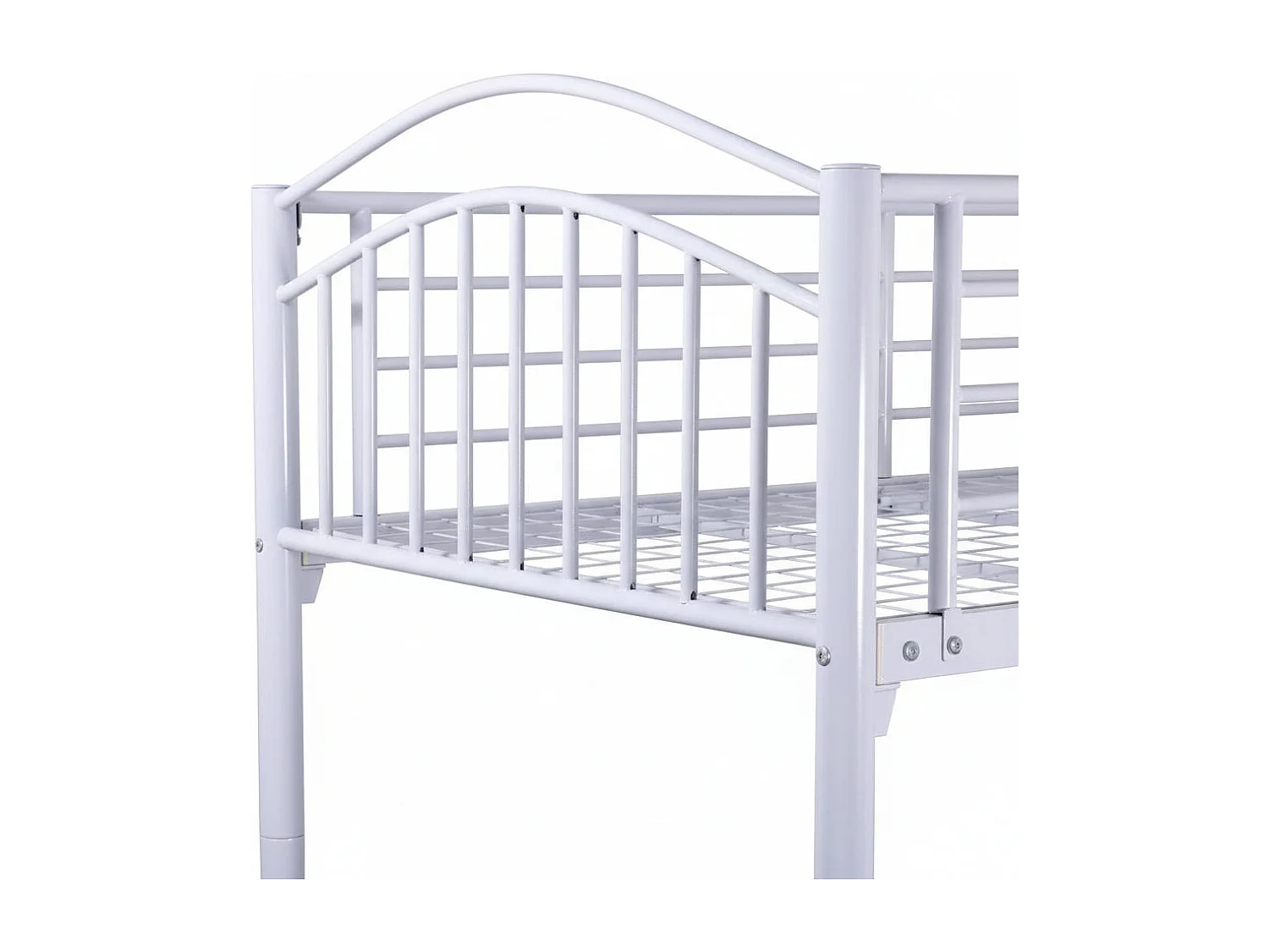 Lit superposé séparable métal blanc 2x90x190 cm ALICE