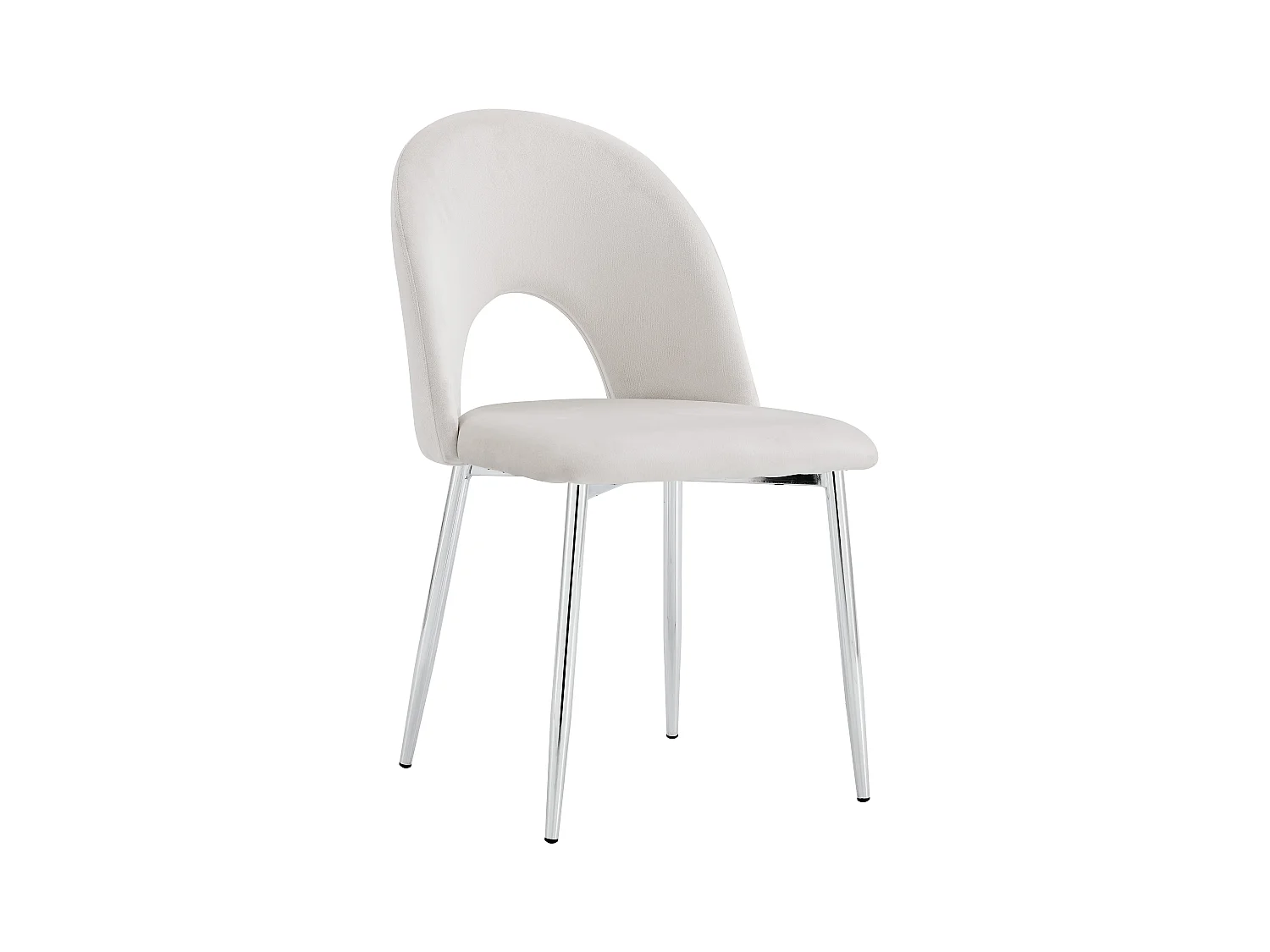 Lot de chaises TEDDY Chrome velours