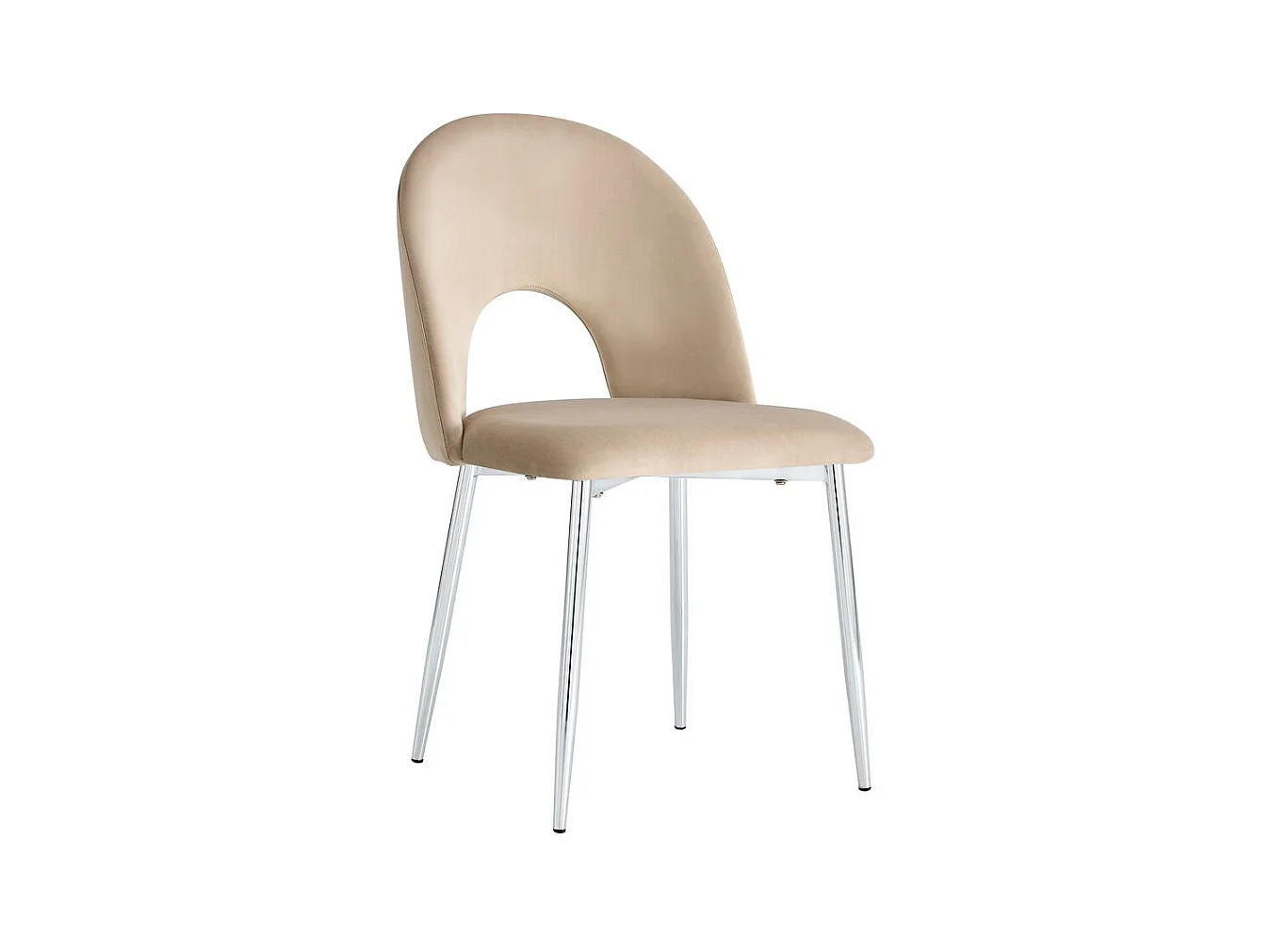 Lot de chaises TEDDY Chrome velours