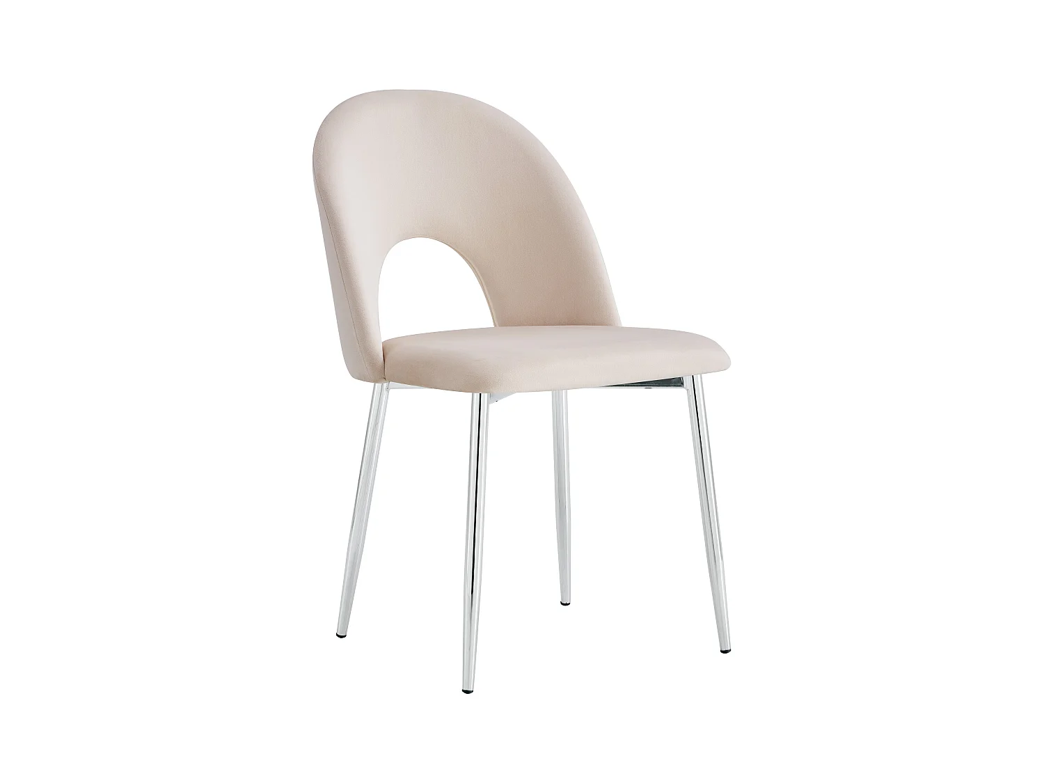 Lot de chaises TEDDY Chrome velours