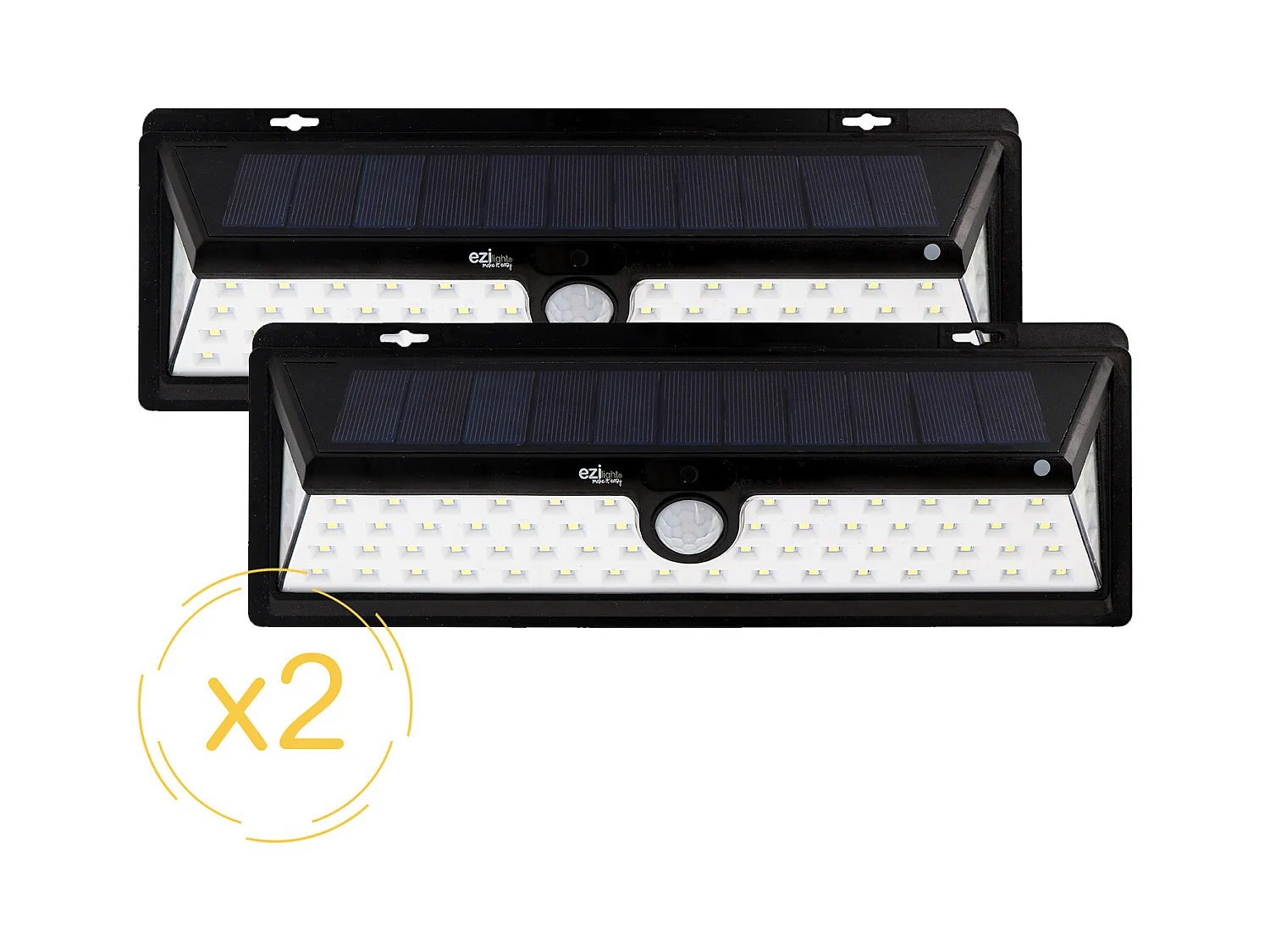 Lampe solaire LED murale EZIlight® Solar xl - Pack de 2 lampes