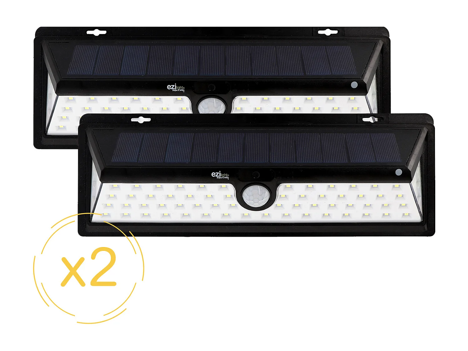 Lampe solaire LED murale EZIlight® Solar xl - Pack de 2 lampes