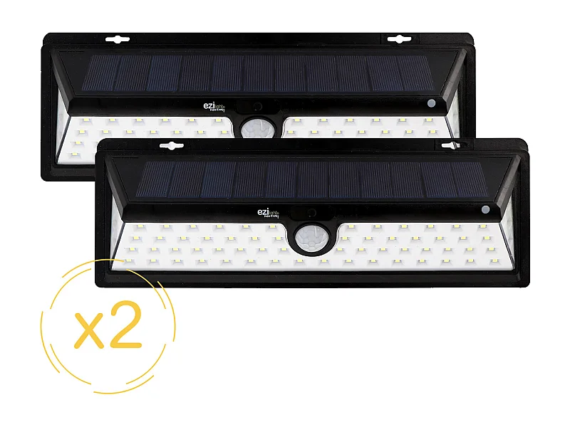 Lampe solaire LED murale EZIlight® Solar xl - Pack de 2 lampes