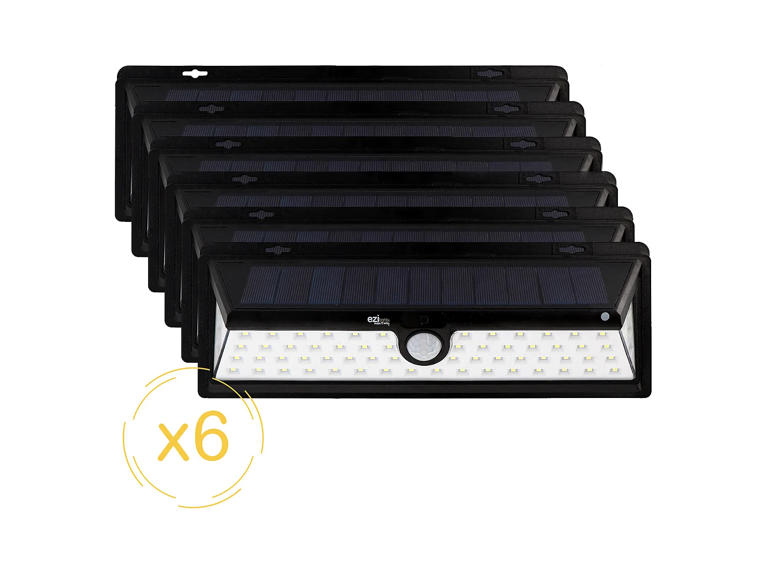 Lampe solaire LED murale EZIlight® Solar xl - Pack de 6 lampes