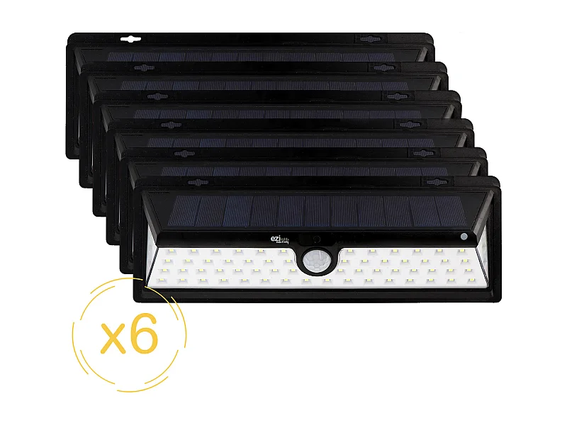 Lampe solaire LED murale EZIlight® Solar xl - Pack de 6 lampes