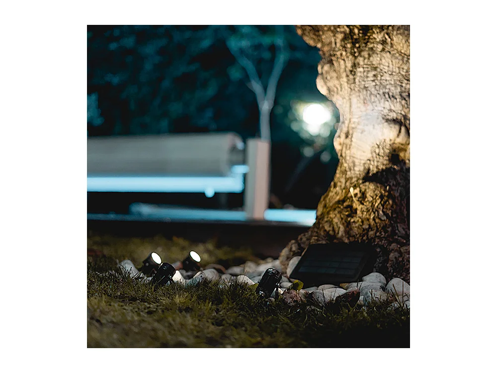 Projecteurs solaires EZIlight® Solar multi spot - 2 packs de 4 lampes