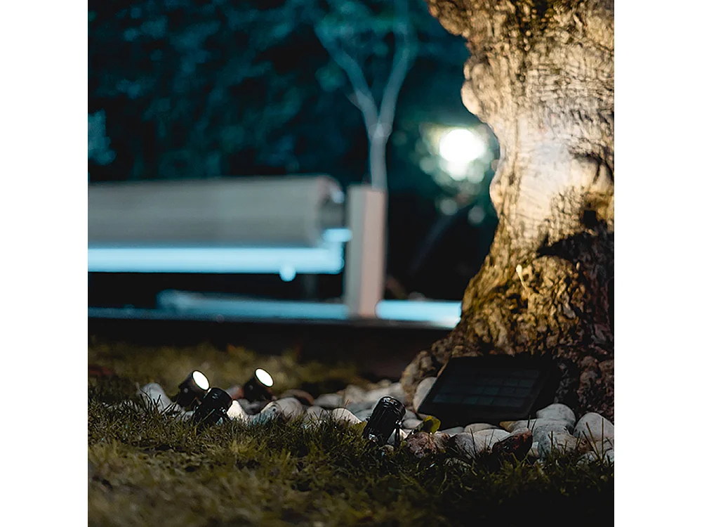Projecteurs solaires EZIlight® Solar multi spot - 2 packs de 4 lampes