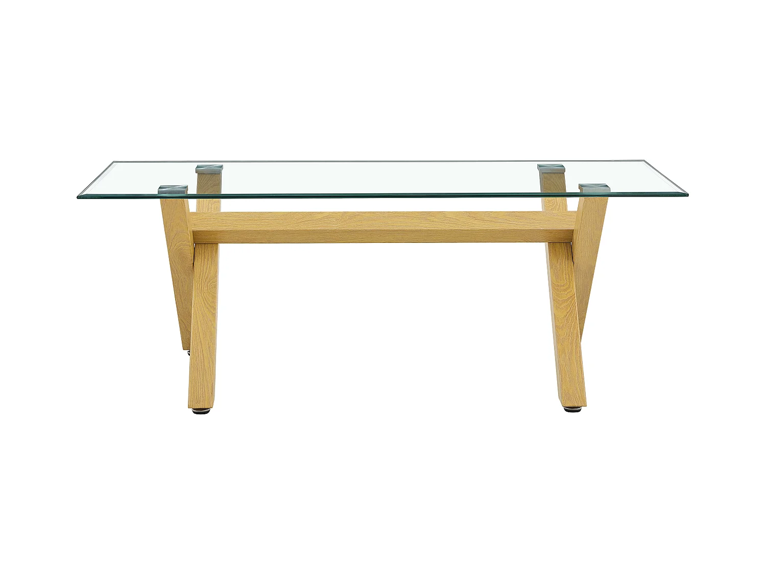 Table basse IXE Bois & Verre Transparent 120x60x45 cm