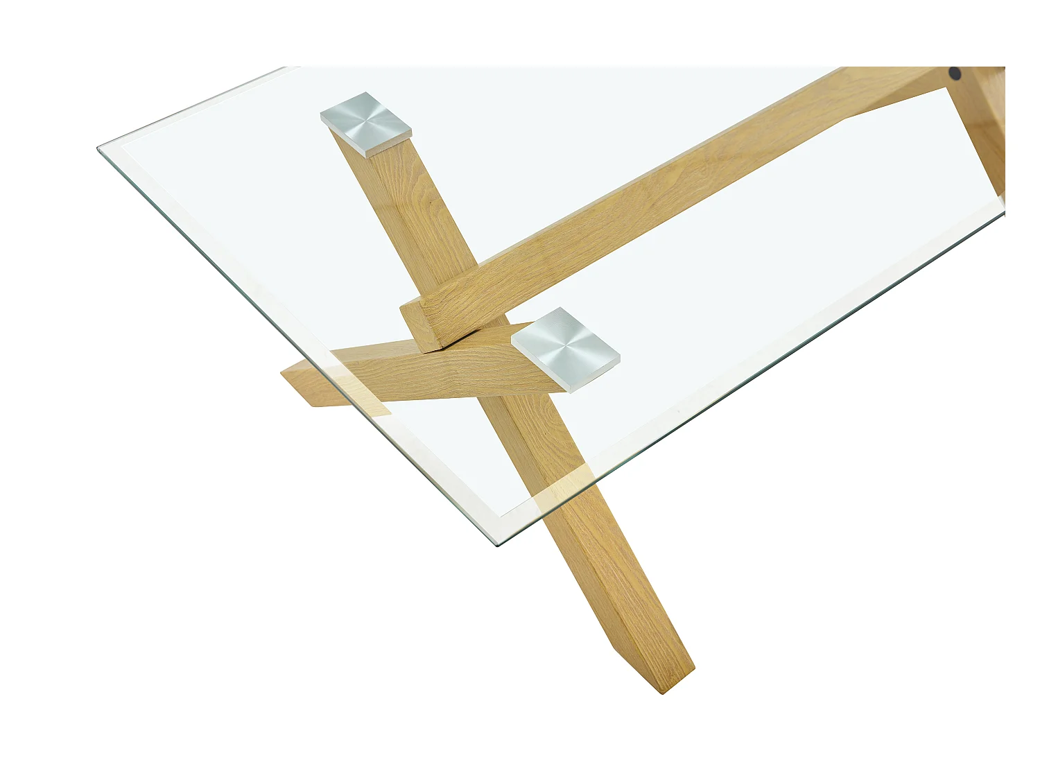 Table basse IXE Bois & Verre Transparent 120x60x45 cm