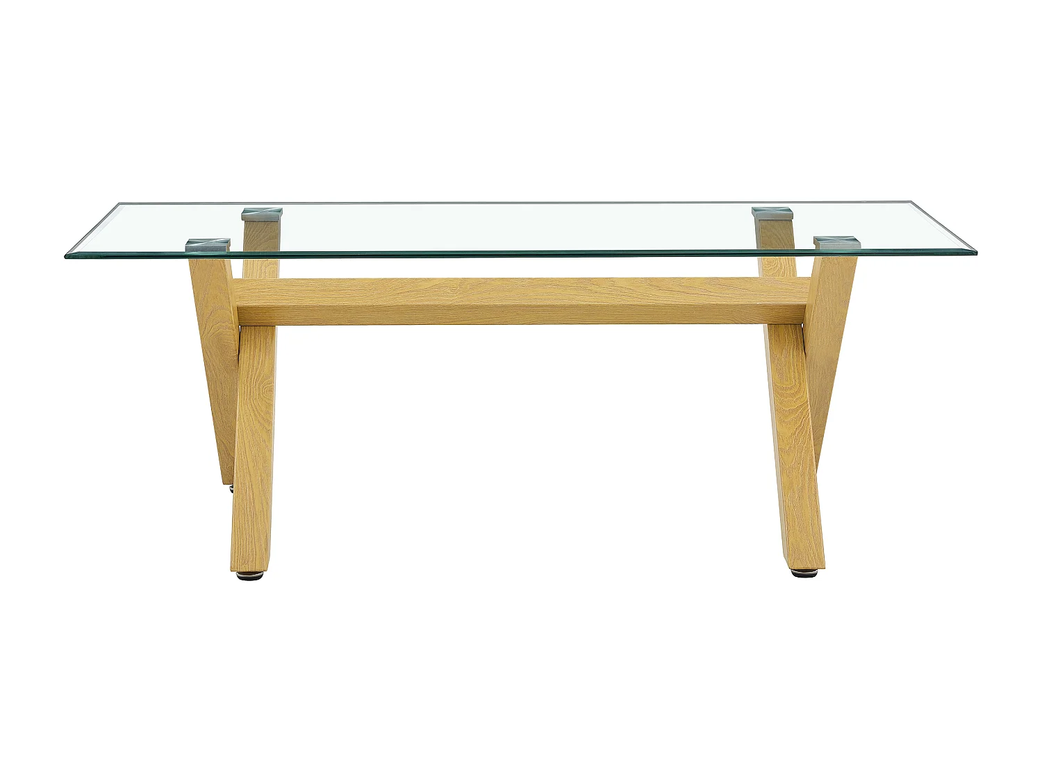 Table basse IXE Bois & Verre Transparent 120x60x45 cm