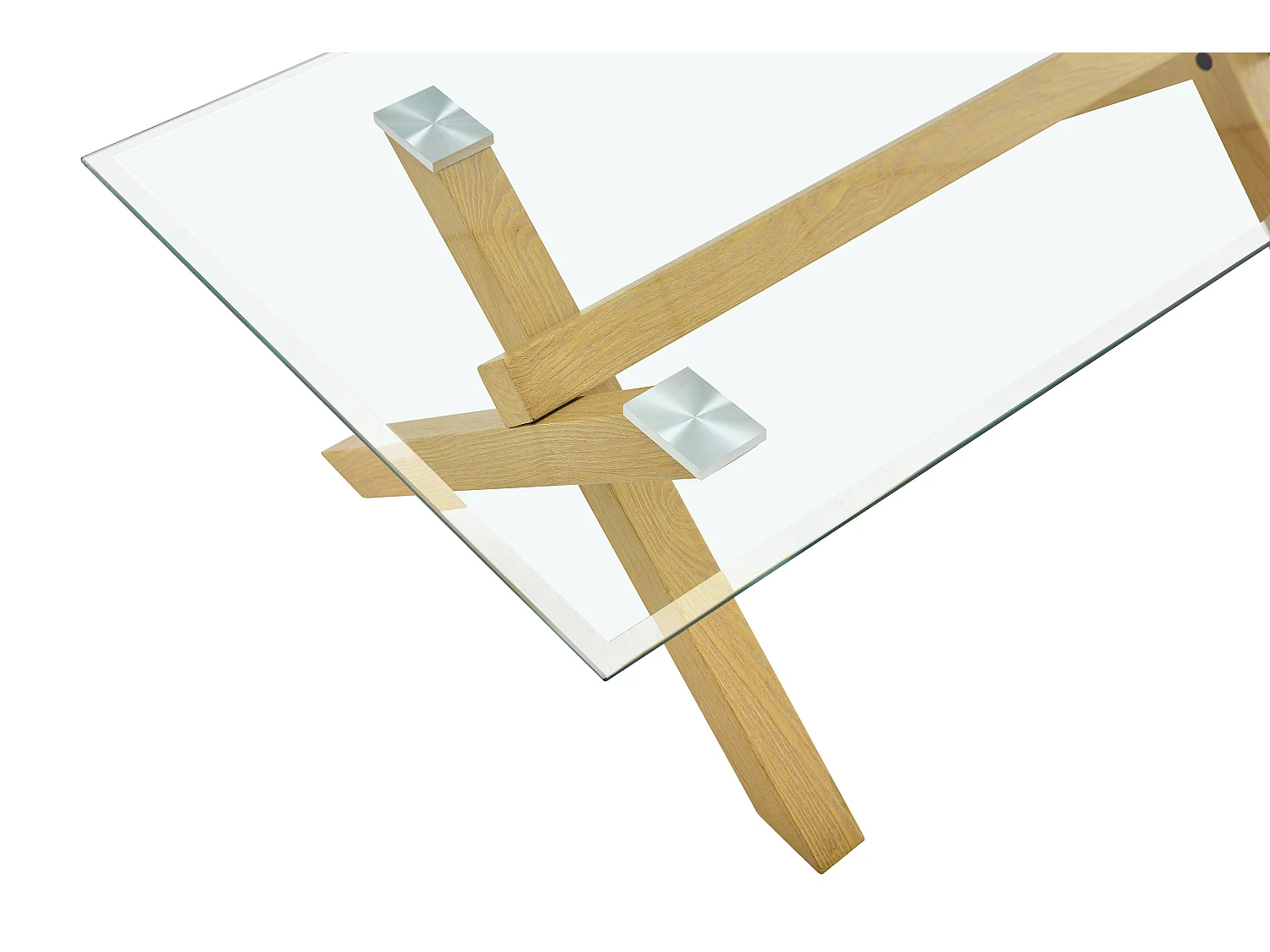 Table basse IXE Bois & Verre Transparent 120x60x45 cm