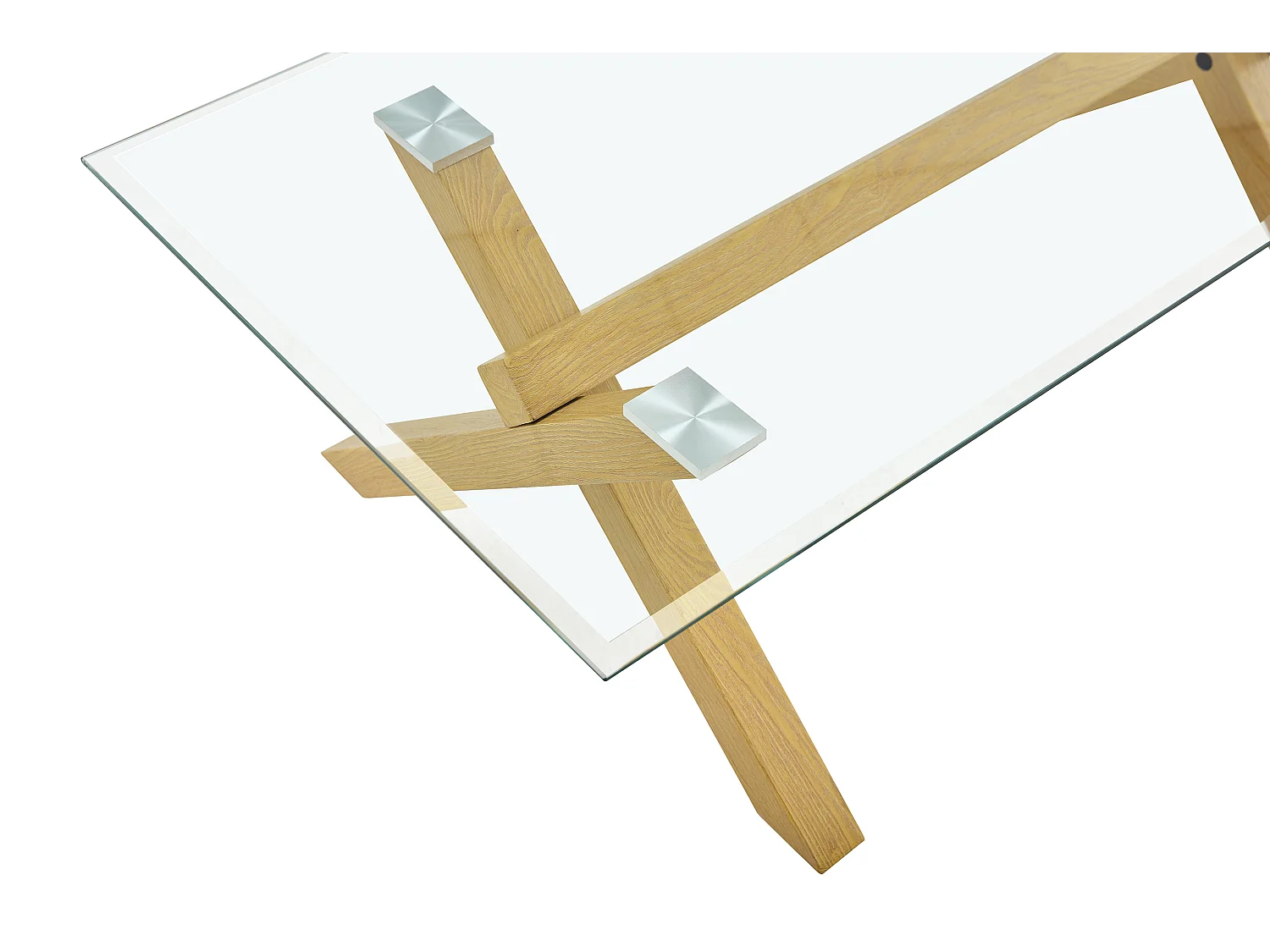 Table basse IXE Bois & Verre Transparent 120x60x45 cm