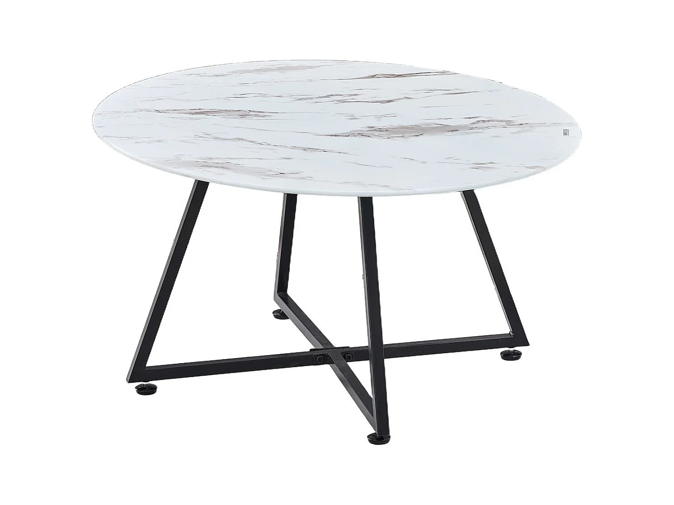 Table basse HELOISE Métal et plateau en verre 80x45 cm