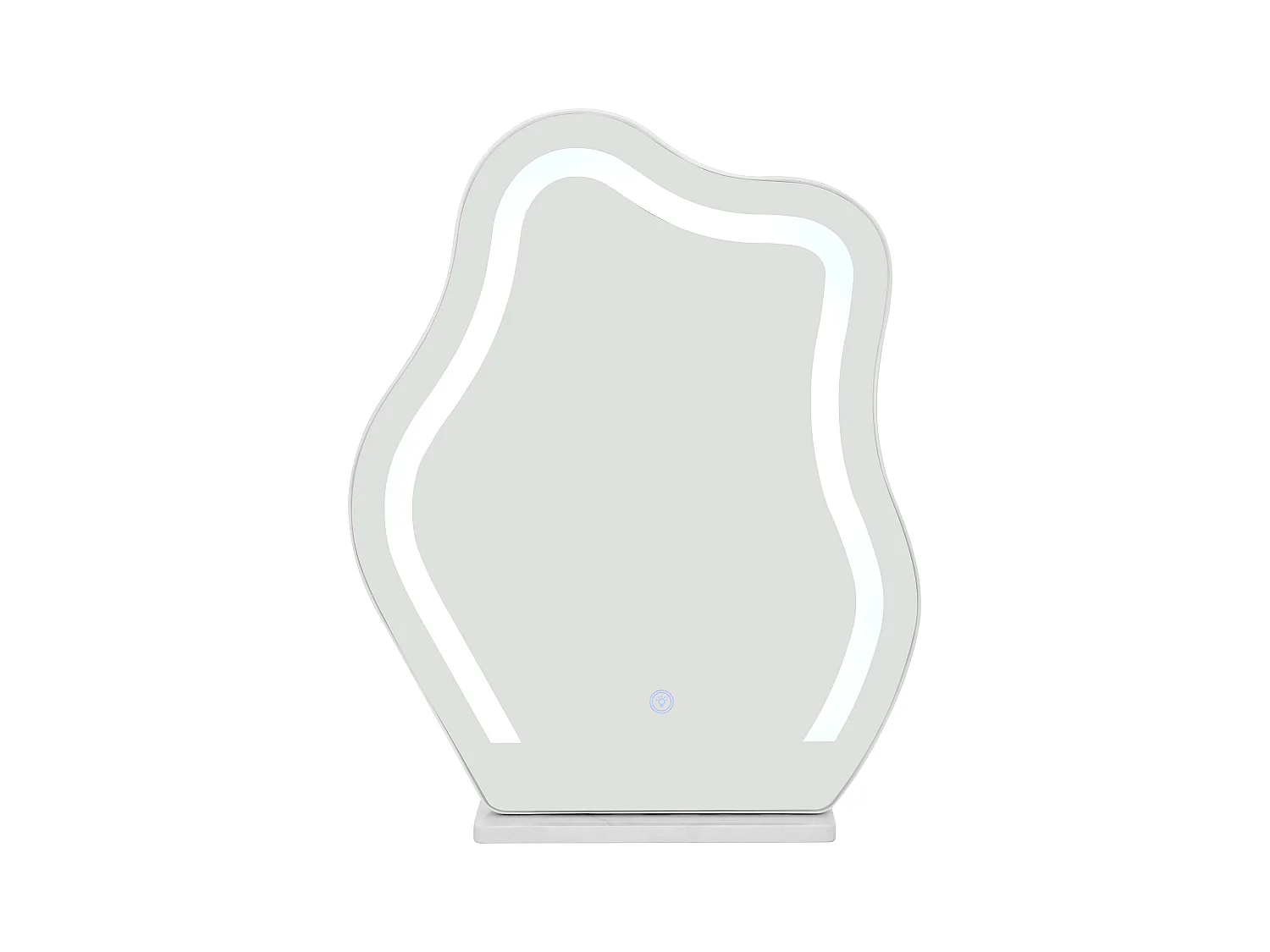 Coiffeuse avec miroir 140x40x130cm - avec éclairage LED - avec 4 tiroirs et 1 compartiment de rangement ouvert - Blanc（Sans tabouret）