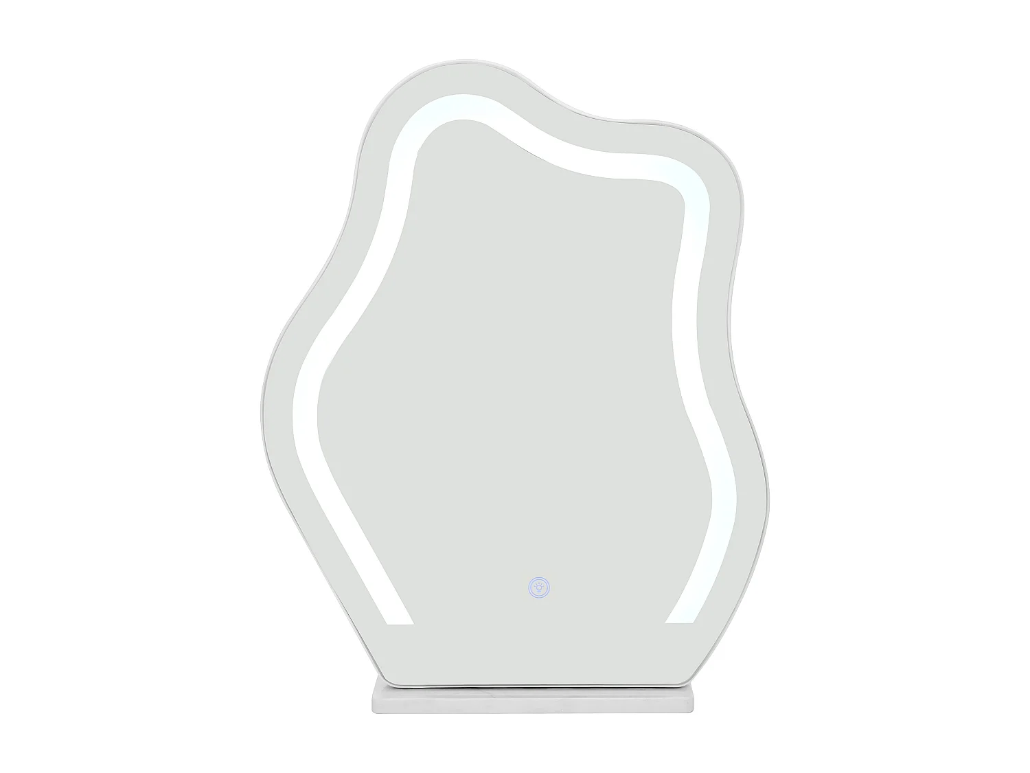 Coiffeuse avec miroir 140x40x130cm - avec éclairage LED - avec 4 tiroirs et 1 compartiment de rangement ouvert - Blanc（Sans tabouret）