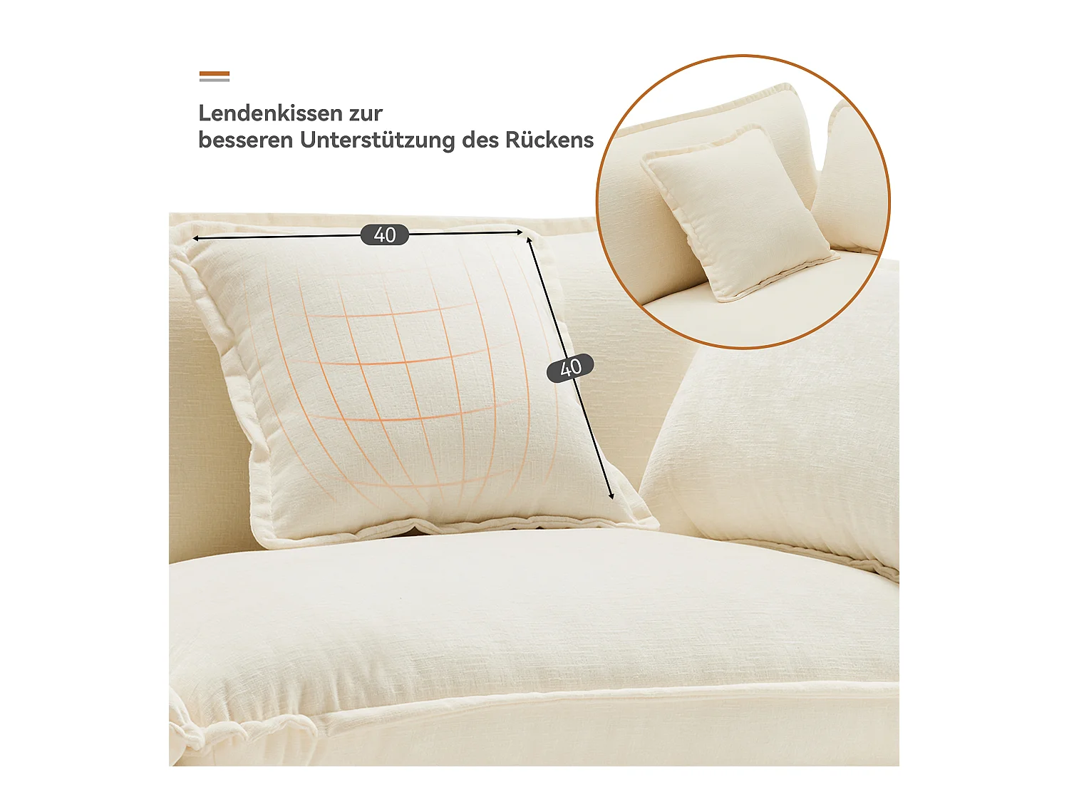 Canapé rembourré 3 places avec repose-pieds - 283 x 147 x 84 cm - pour salon et chambre - velours - beige