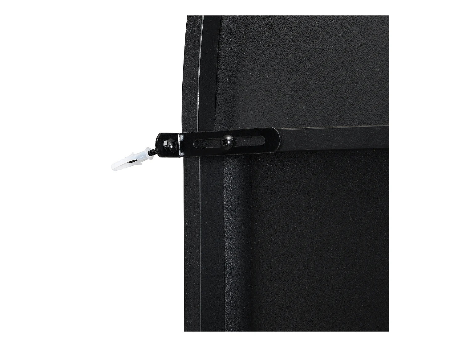 Vestiaire/Armoire avec étagère à chaussures + crochets - meuble d'entrée - 75 x 35 x 195 cm - MDF - noir