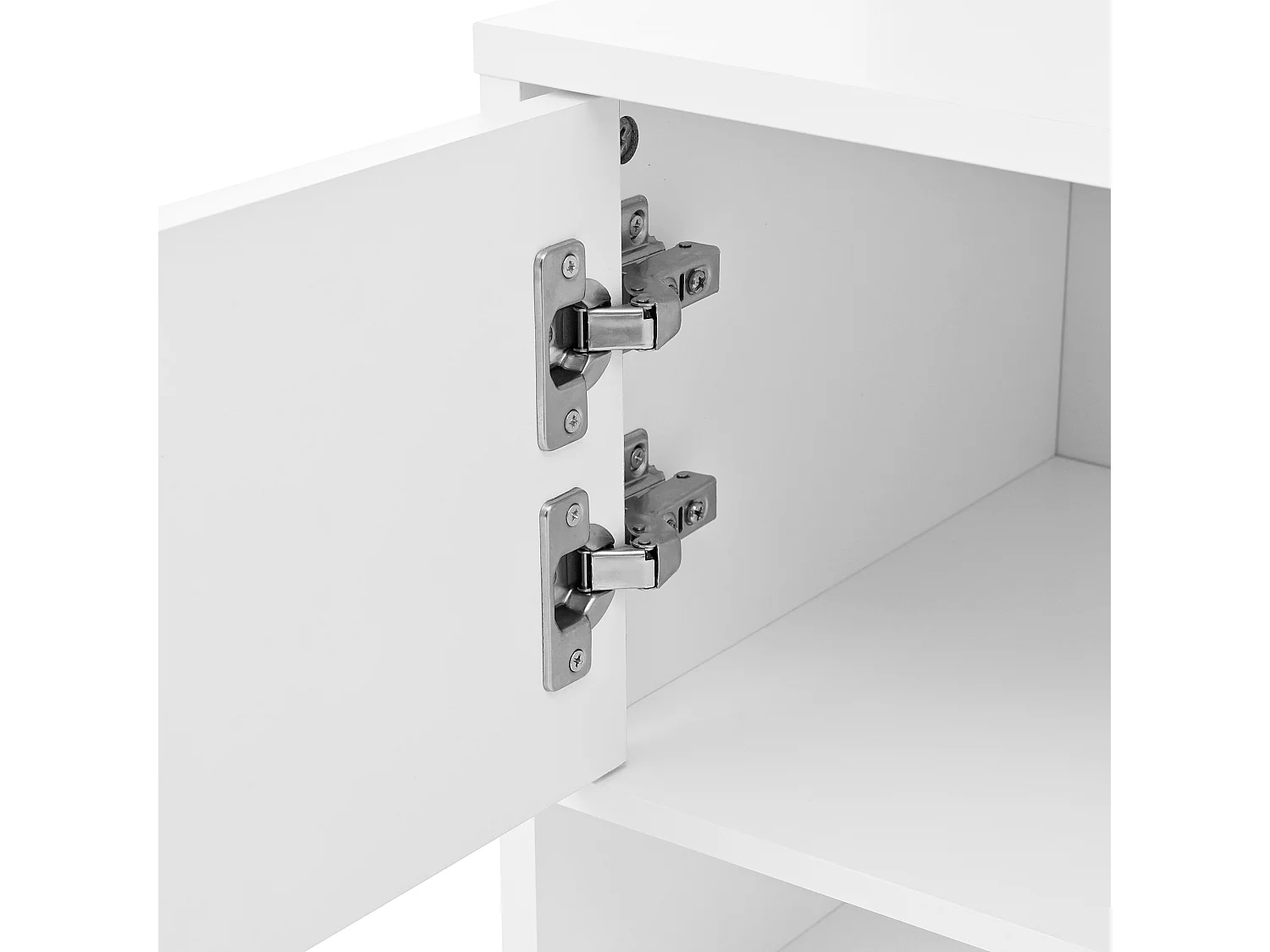 Garderoben-Set 50x36x190 cm - mit 2 Türen - mit 8 Haken und Schuhbank - Weiß