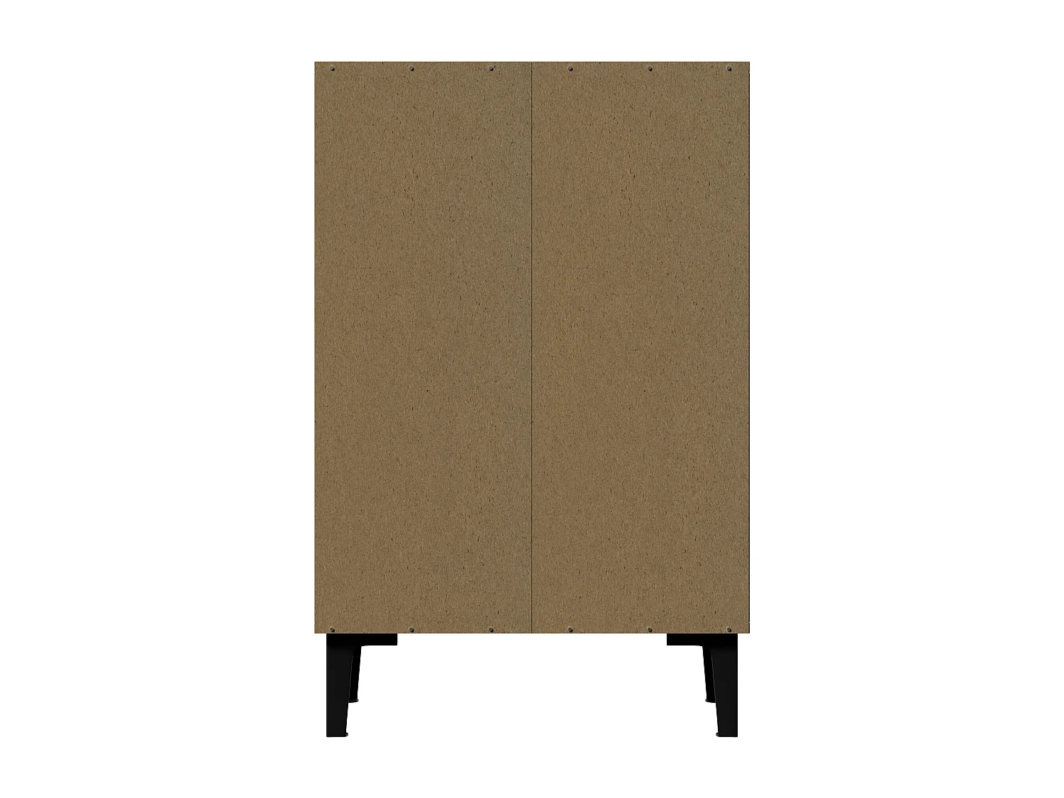 Meuble à chaussures en bois avec 2 portes - 600 x 32 x 94 cm - pour couloir - MDF + aggloméré - naturel