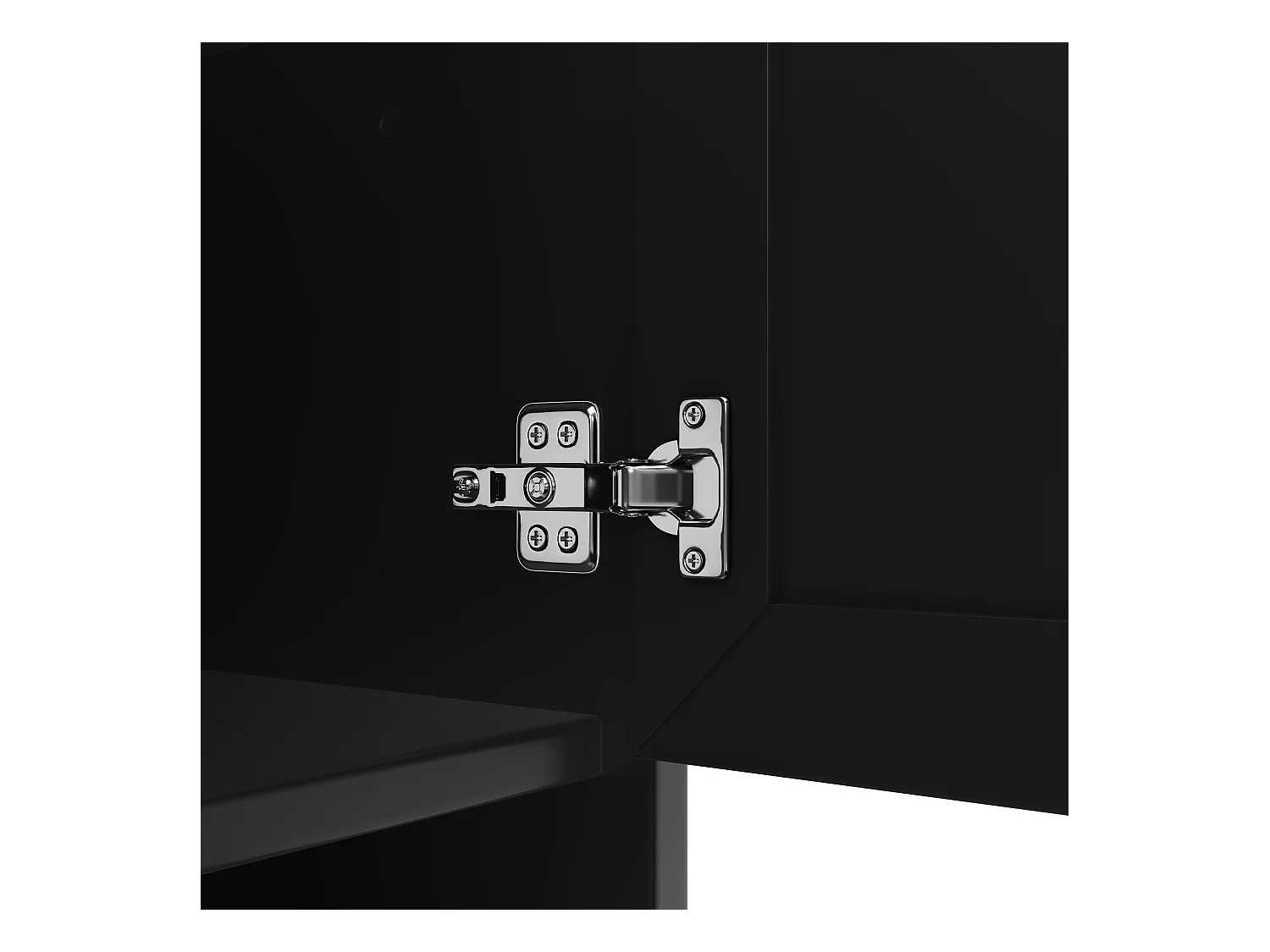 Îlot central extensible à roulettes - 120 x 73(45)x 93 cm - avec étagères + 2 portes + 3 tiroirs - MDF + métal - noir