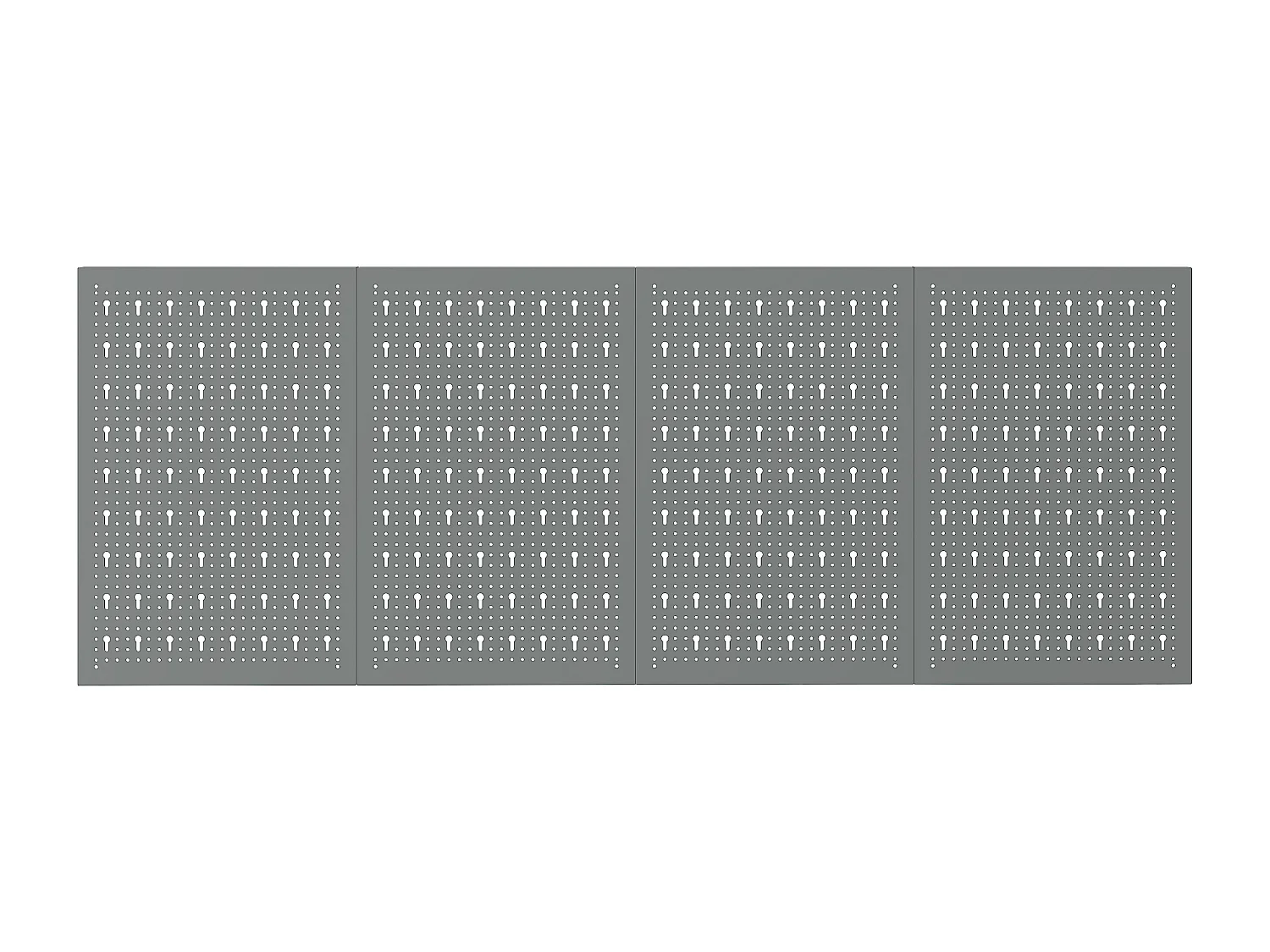Panneau perforé en acier - L160 x H60 cm - Gris - BRICANO