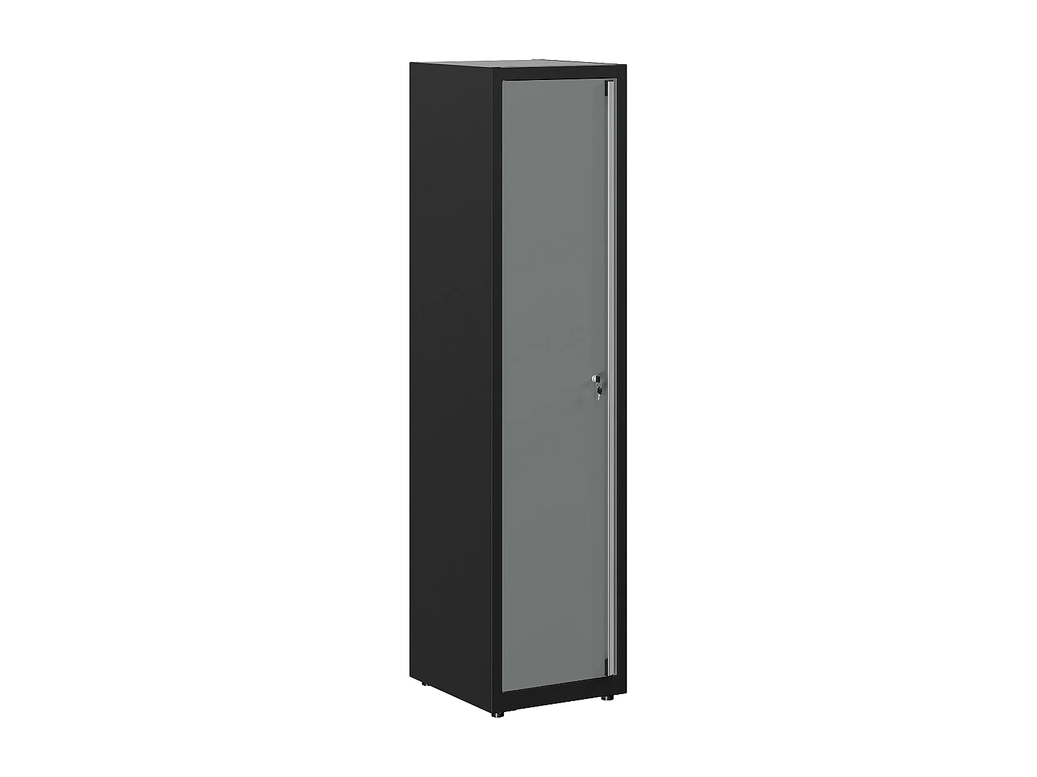 Armoire haute d'atelier en acier avec 4 étagères - L50 x P55 x H202,5 cm - Gris anthracite - ATELIOR