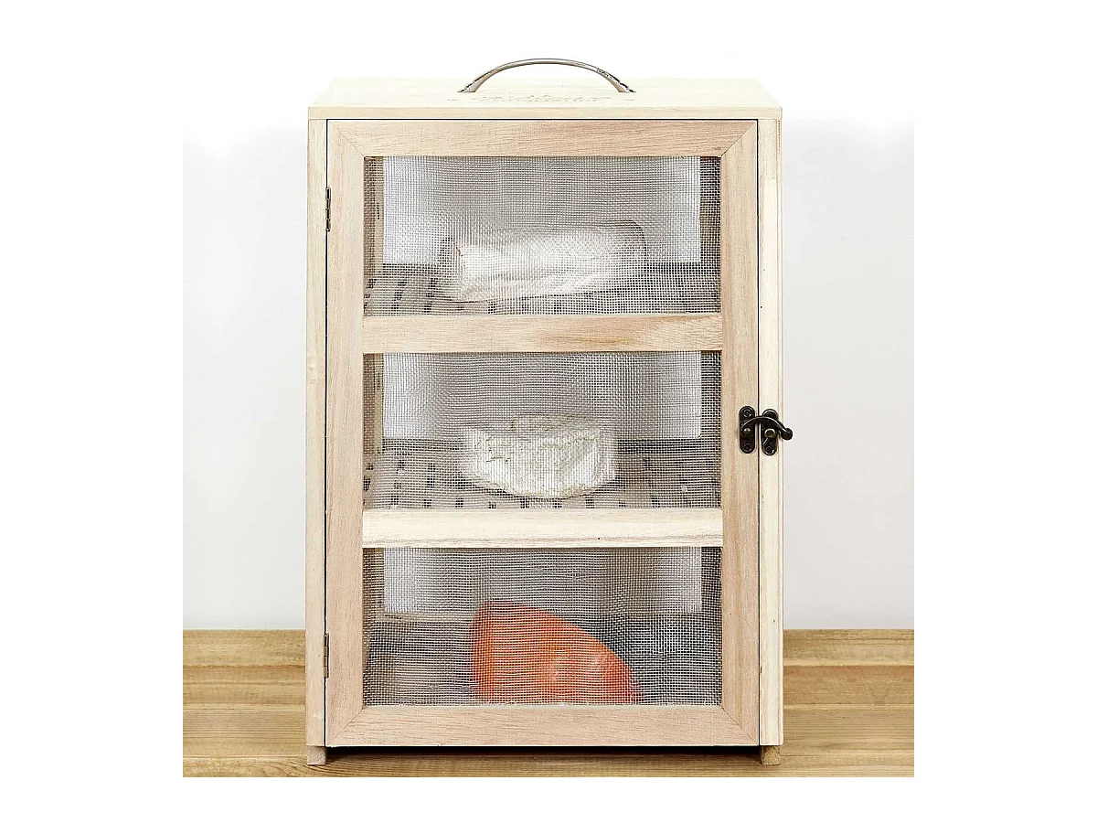 Boîte Garde-Manger en Bois et Grillage Fin - GARDIAN