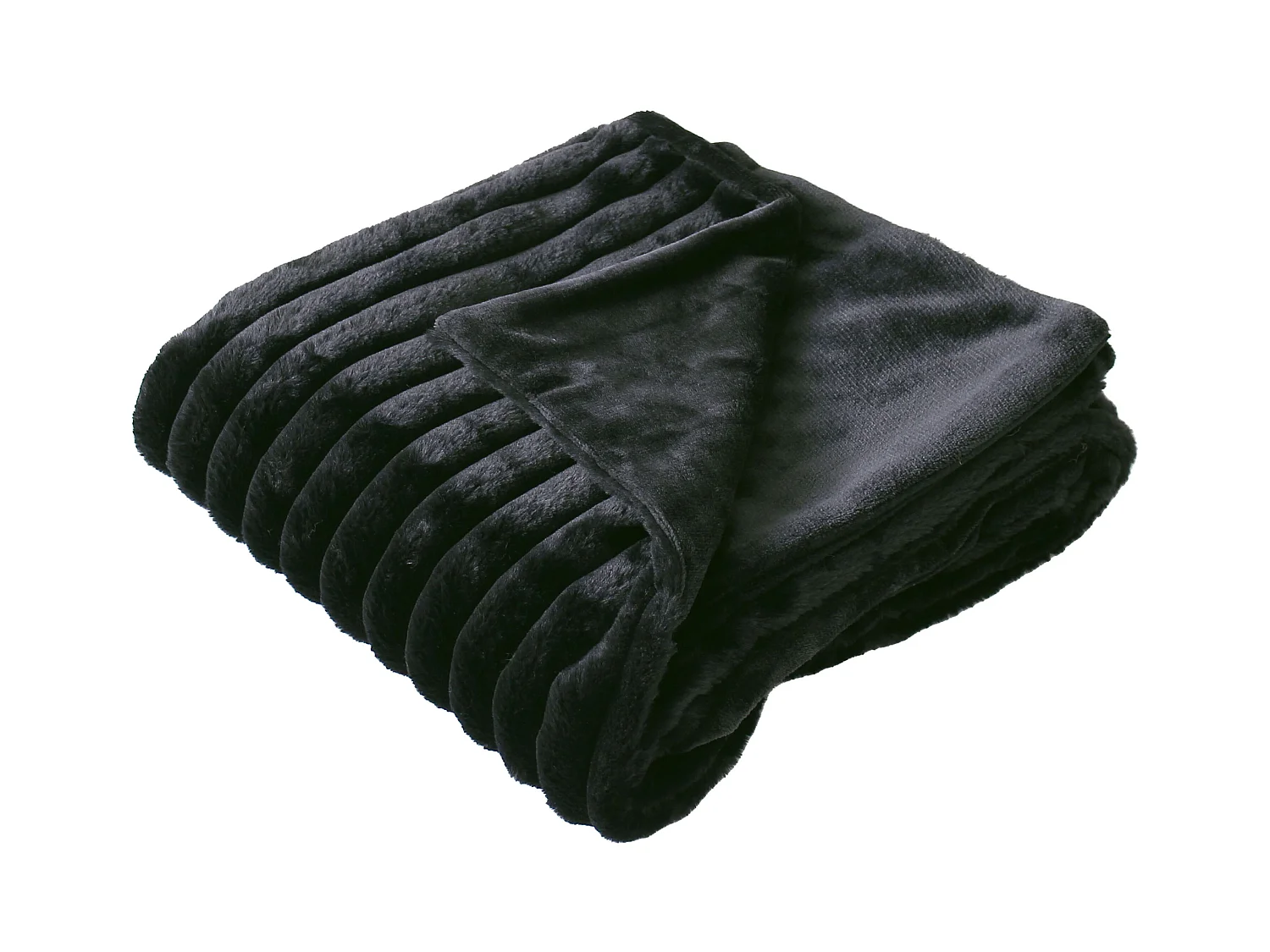 Plaid XL Imitation Fourrure "Matisse" 180x220cm Noir