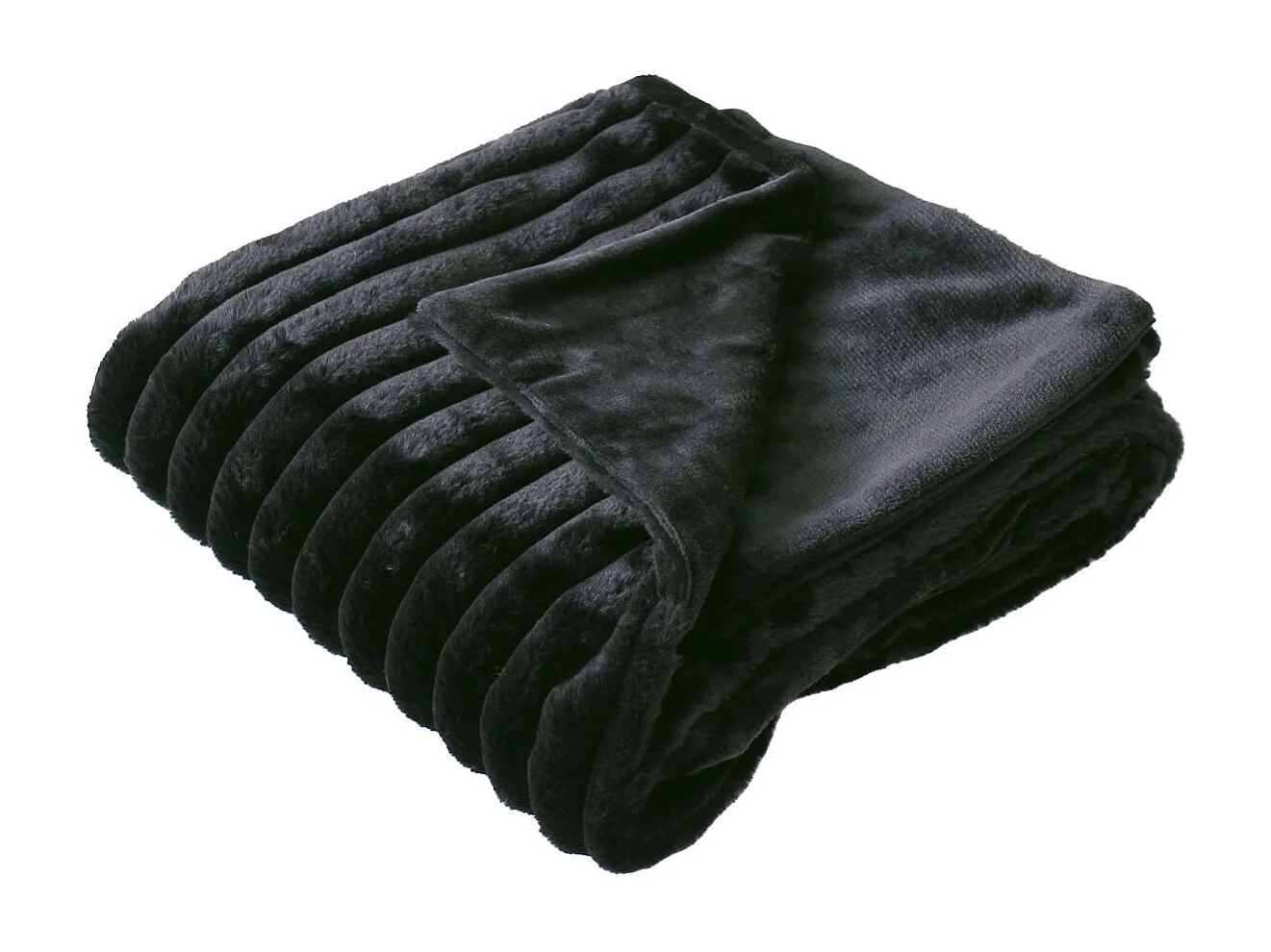 Plaid XL Imitation Fourrure "Matisse" 180x220cm Noir