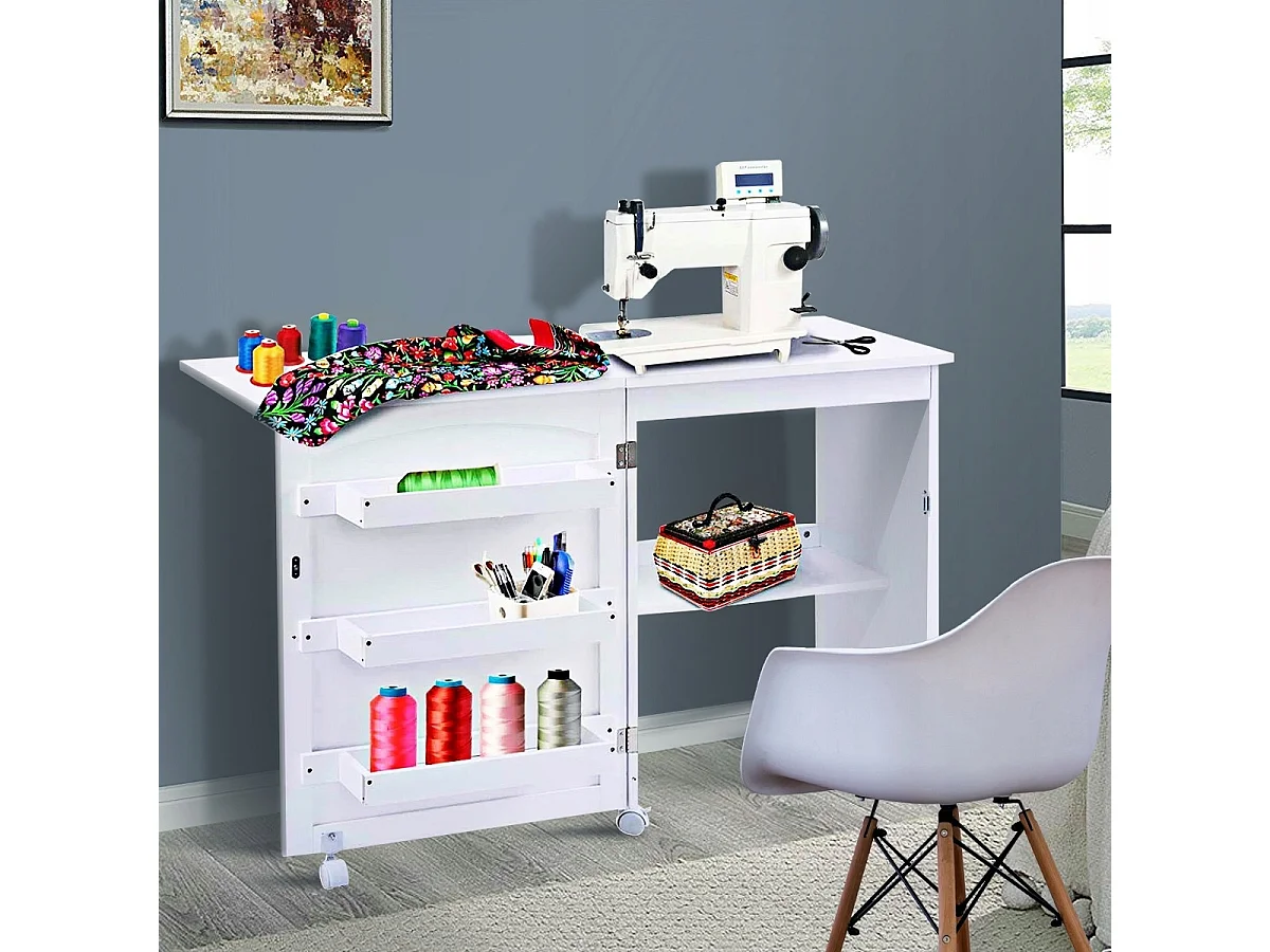 Faltbar Nähmaschinentisch Nähtisch Mehrzwecktisch Schreibtisch Arbeitstisch
