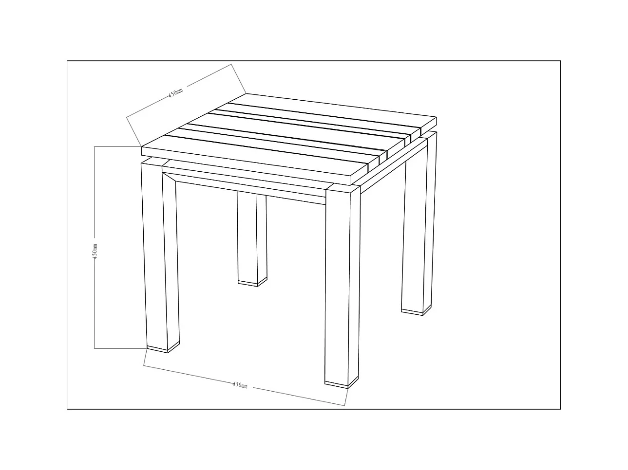 Tavolino da caffè 45x45xH.45 cm - MEB23 - ALTANKA