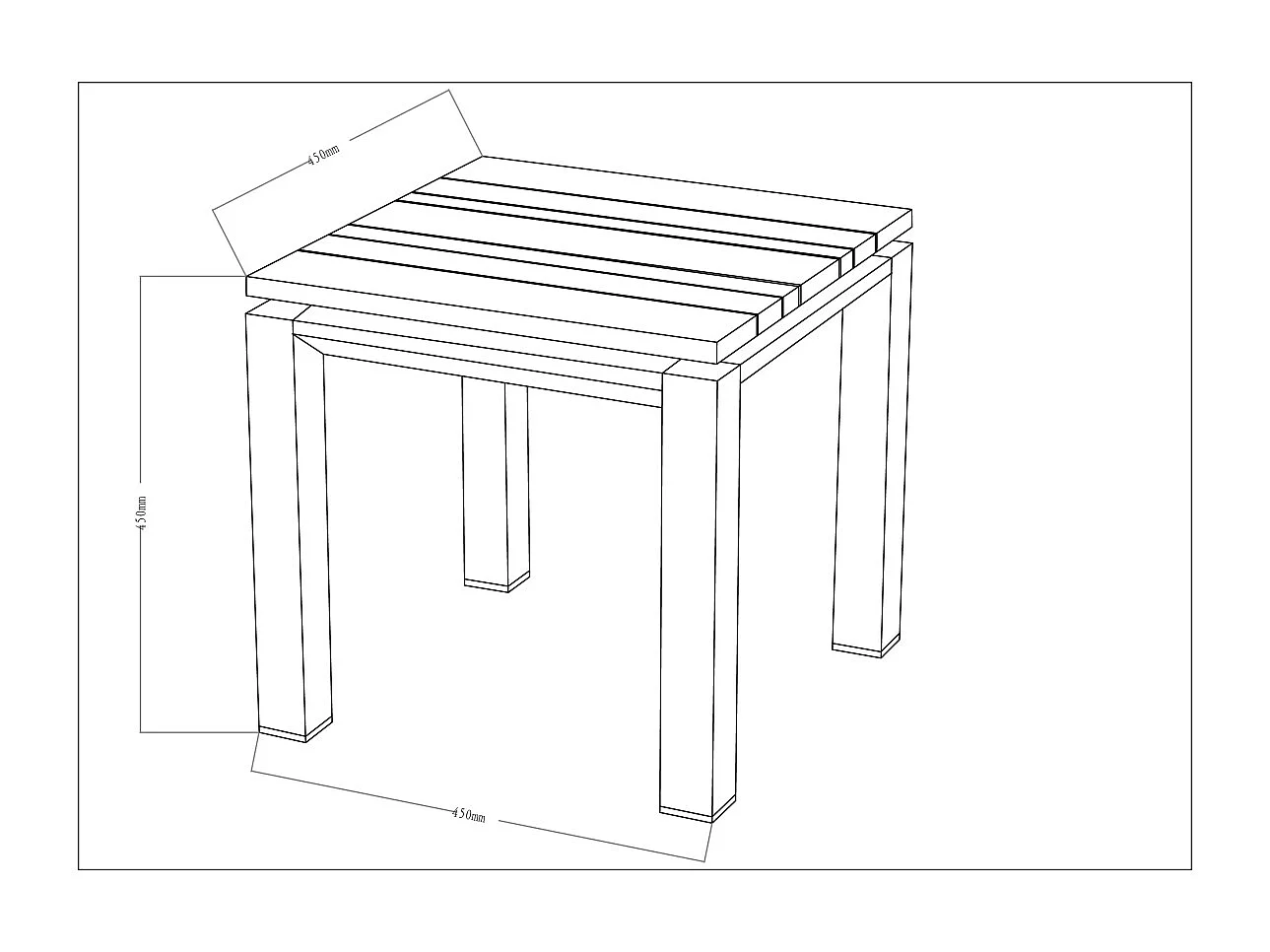 Tavolino da caffè 45x45xH.45 cm - MEB23 - ALTANKA