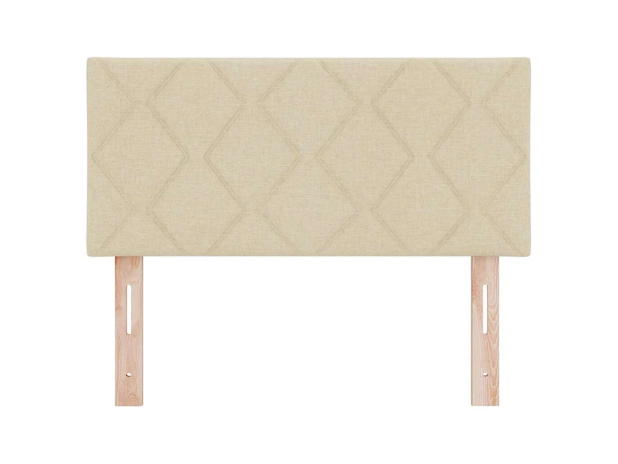 Tête de Lit en Tissu Géométrique Crème 90 cm tissu
