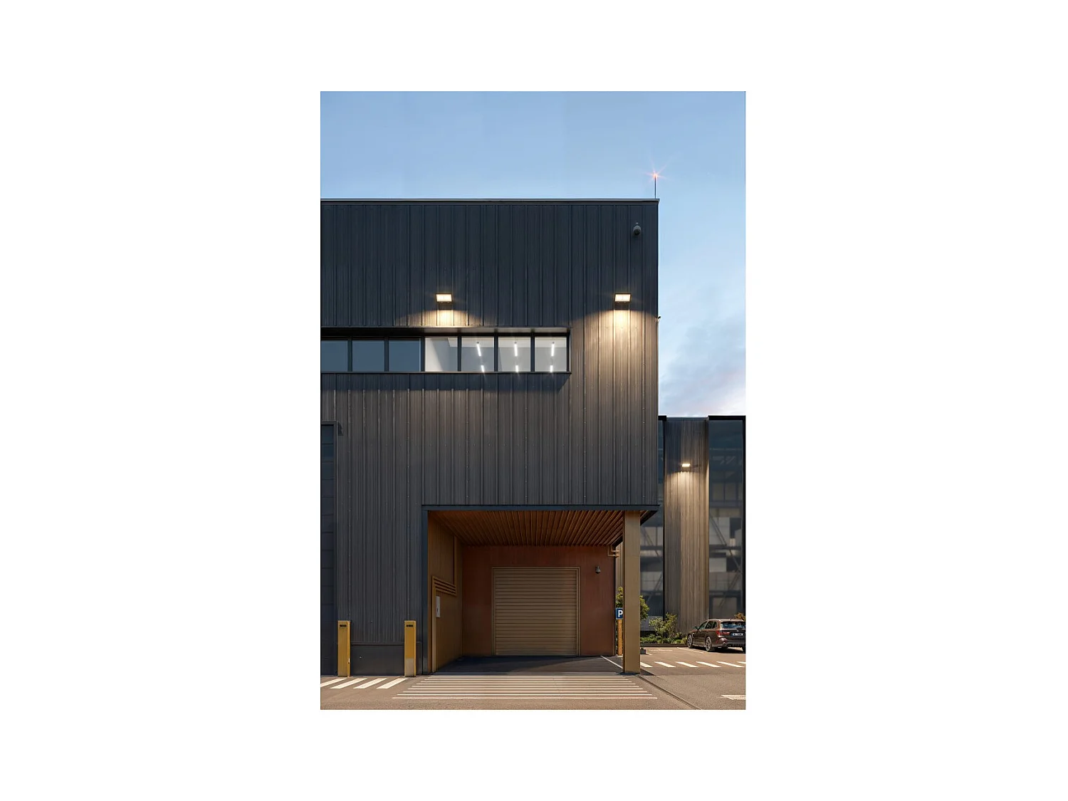 Projecteur LED d'extérieur Beneito & Faure Polaris 100 W CCT IP65 120° - 3000K/4000K/5 000 K - Blanc mat