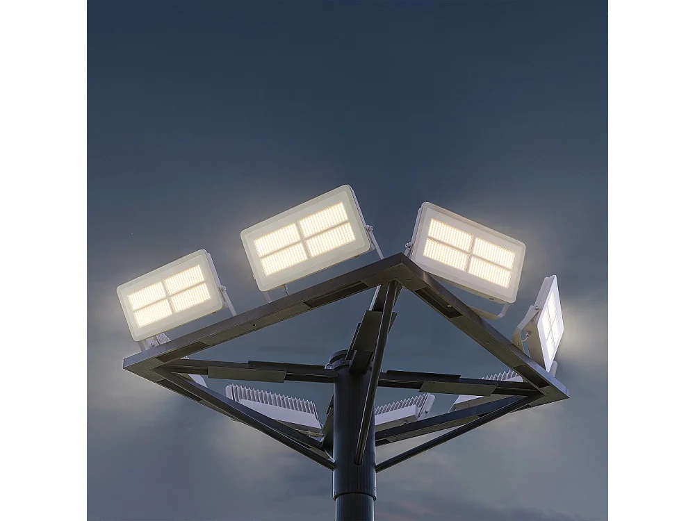 Beneito & Faure Polaris 100W CCT IP65 120° LED-Flutlicht für den Außenbereich - 3000K/4000K/5000K - Mattweiß