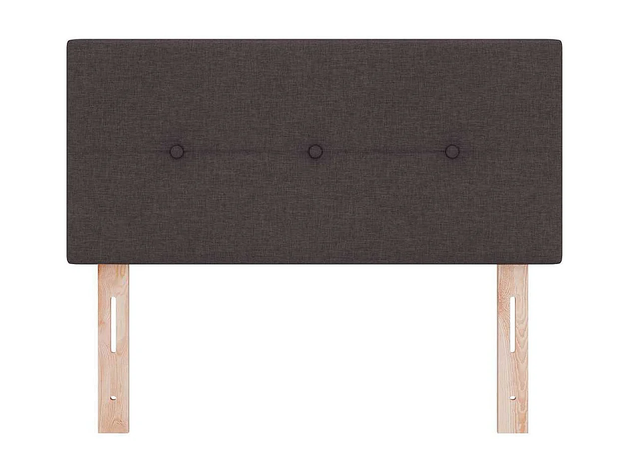 LED Hoofdbord met LED -striplichten Donkerbruin 80 cm Stof