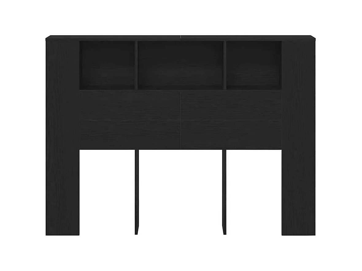 Cabeceira com Armário Carvalho preto 140 x 19 x 104.5 cm